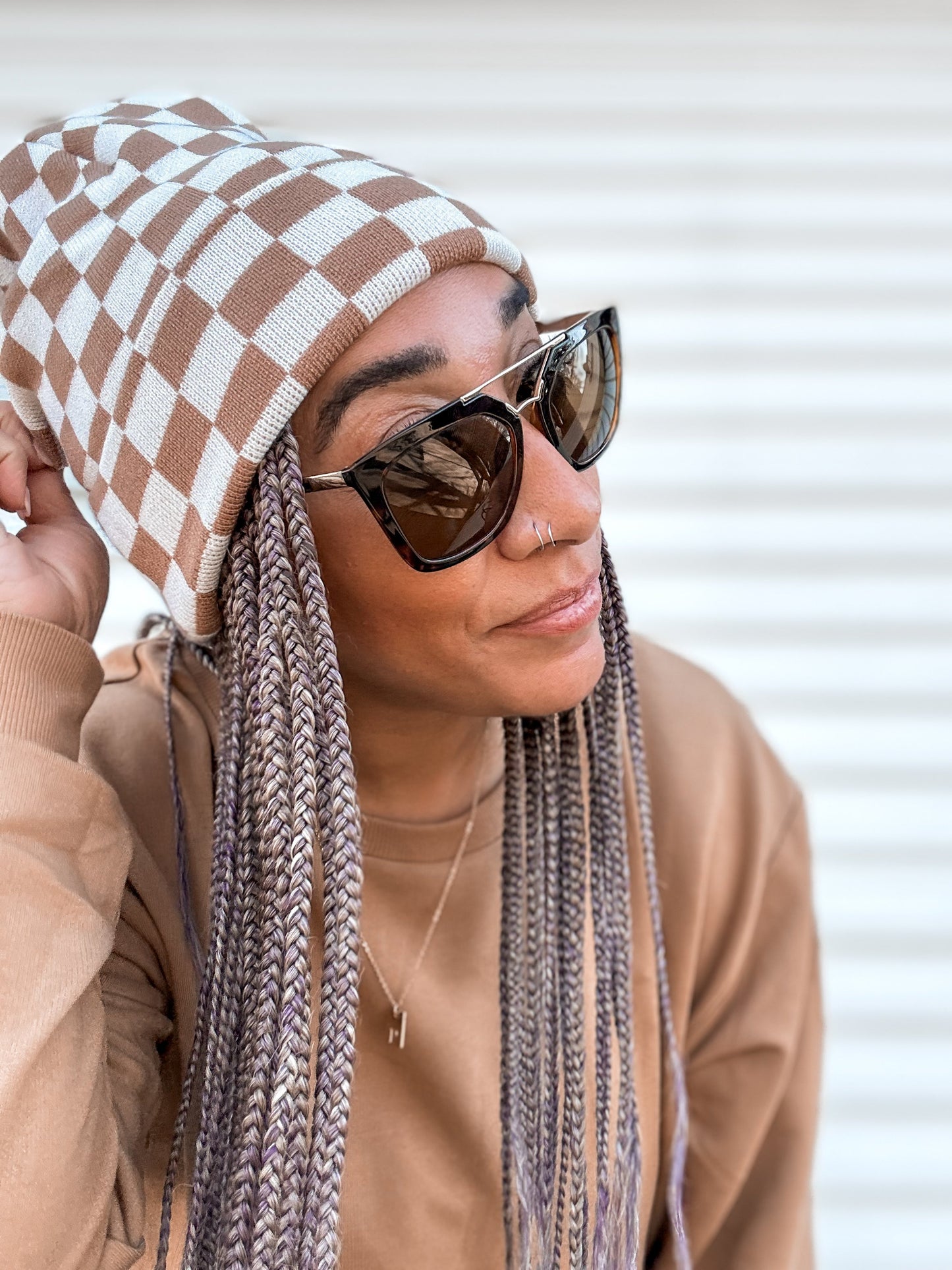 Camel Check Youth/Adult Beanie