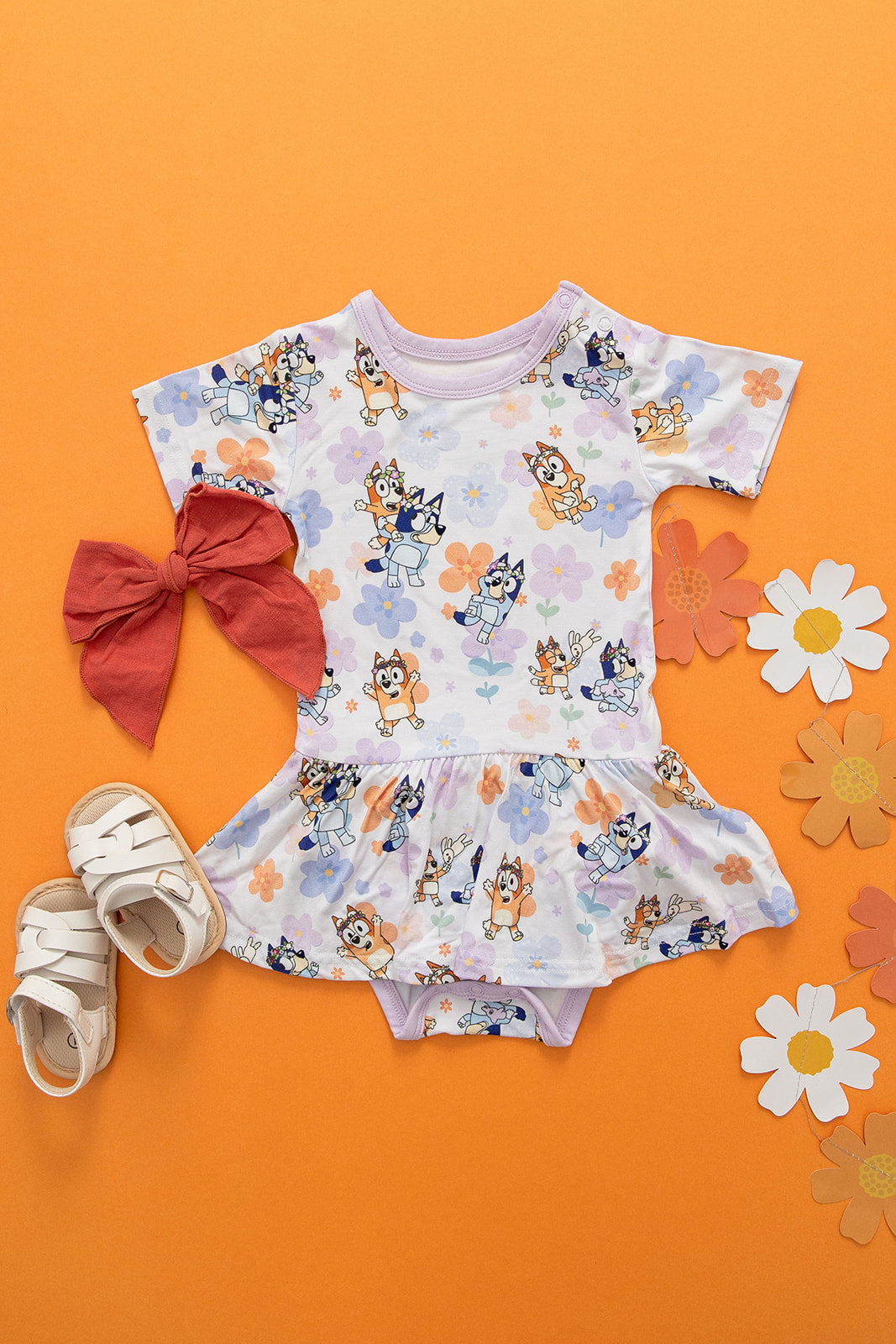 Pups & Petals: Baby Twirl Dress Onesie