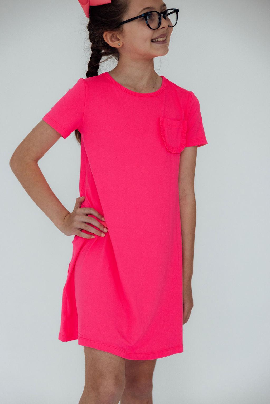 Neon Pink T-Shirt Dress – Fashion Minis Children's Women's Boutique