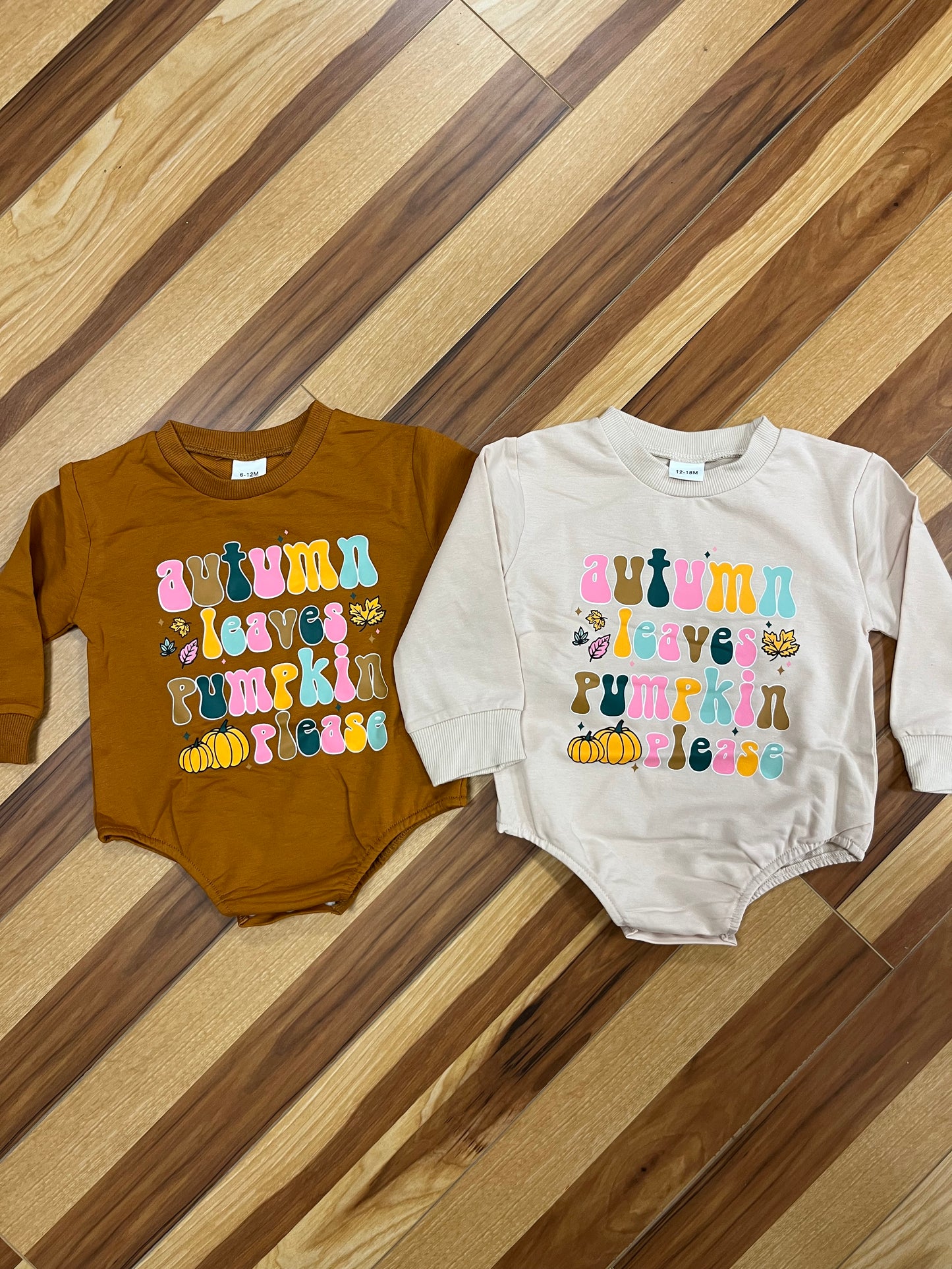 Autumn Harvest Bubble Romper: TWO COLORS