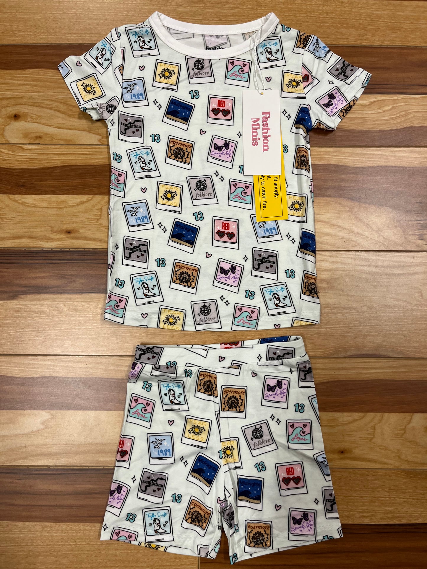 Fashion Minis: Polaroids (Swiftie) Bamboo Two Piece Short Set