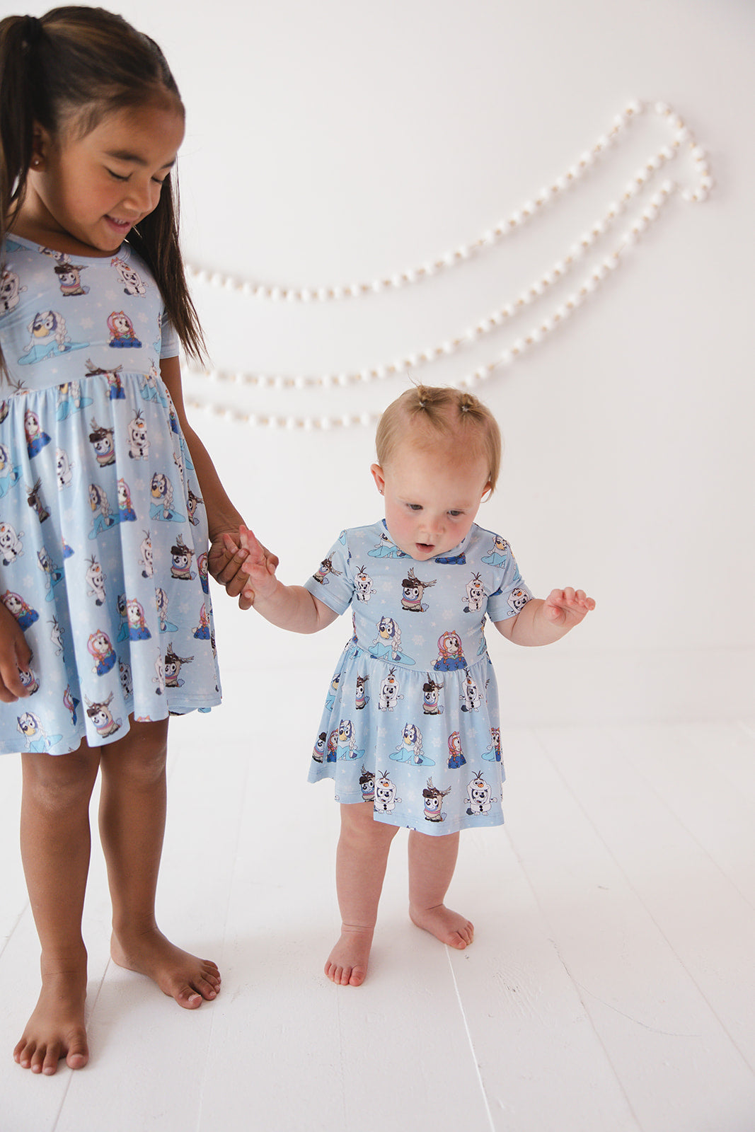 Frosty Friends: Baby Twirl Dress with Bodysuit