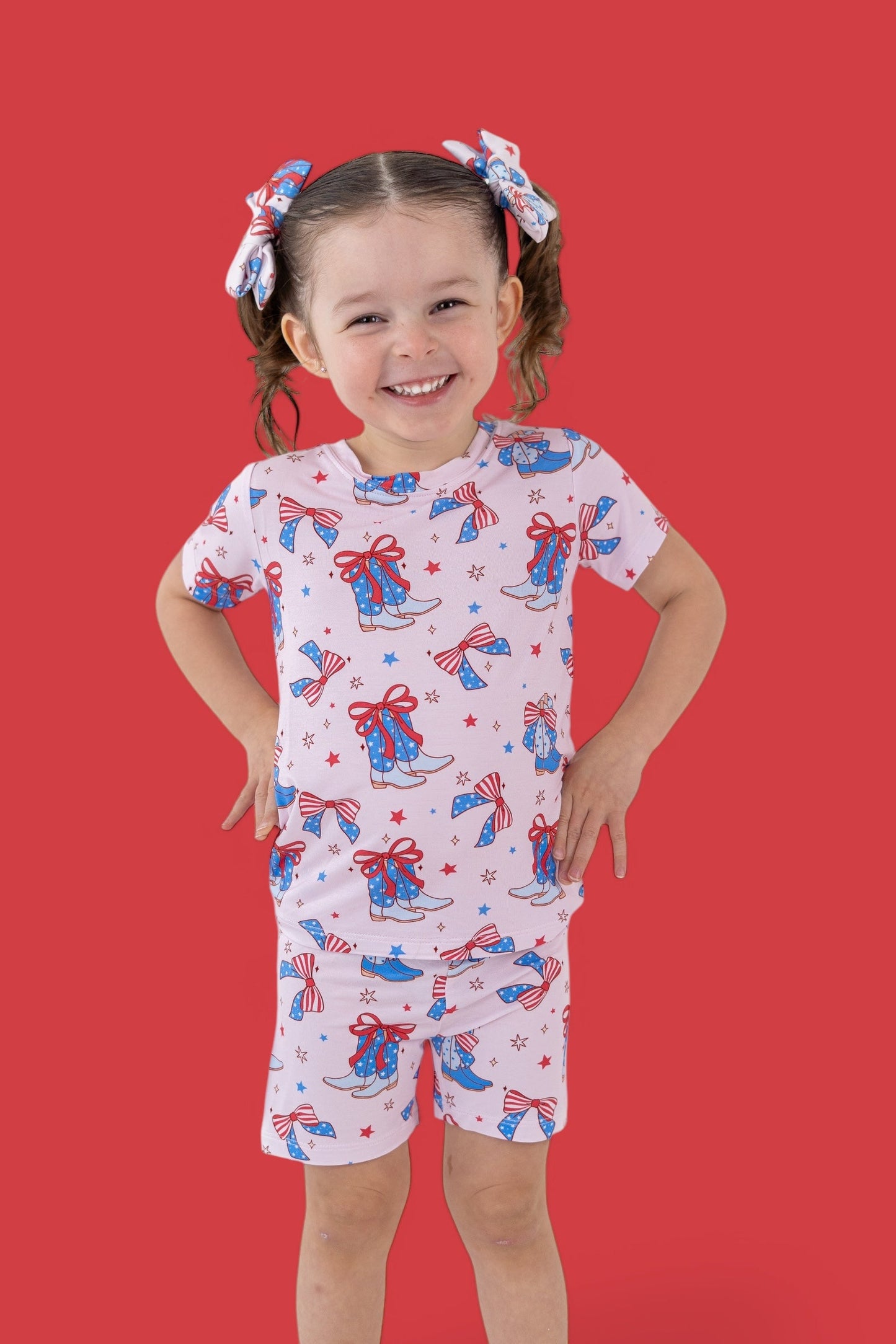 USA BOOTS N' BOWS DREAM SHORT SET