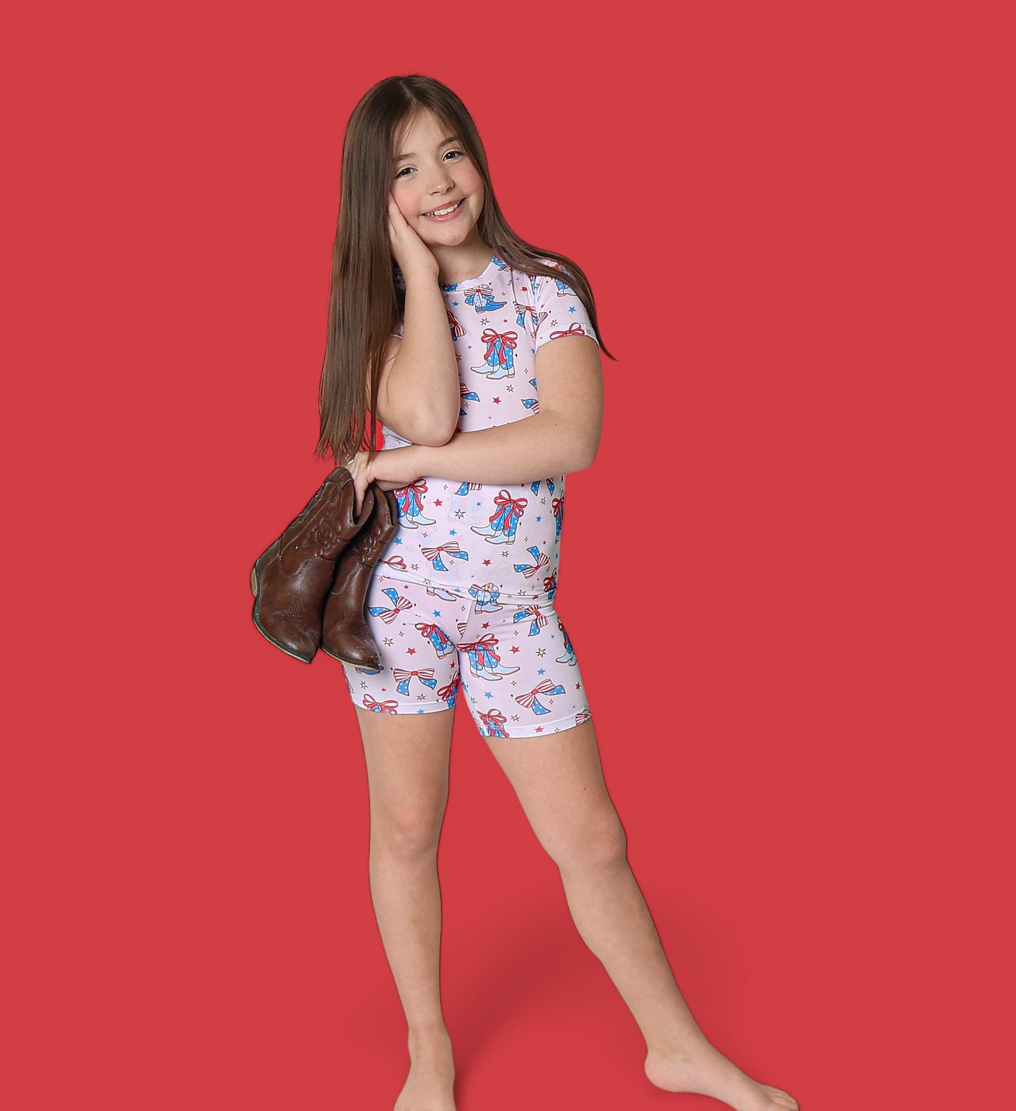USA BOOTS N' BOWS DREAM SHORT SET