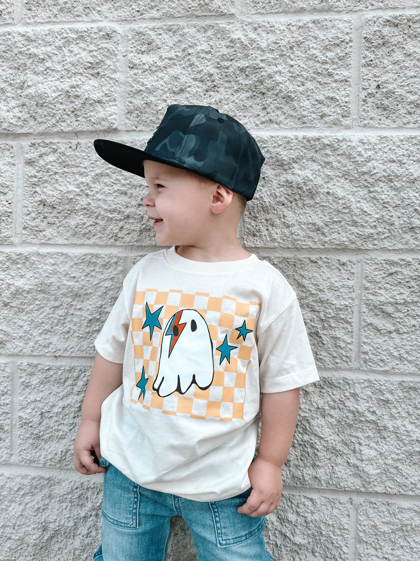 Checkered Ghost Graphic Tee