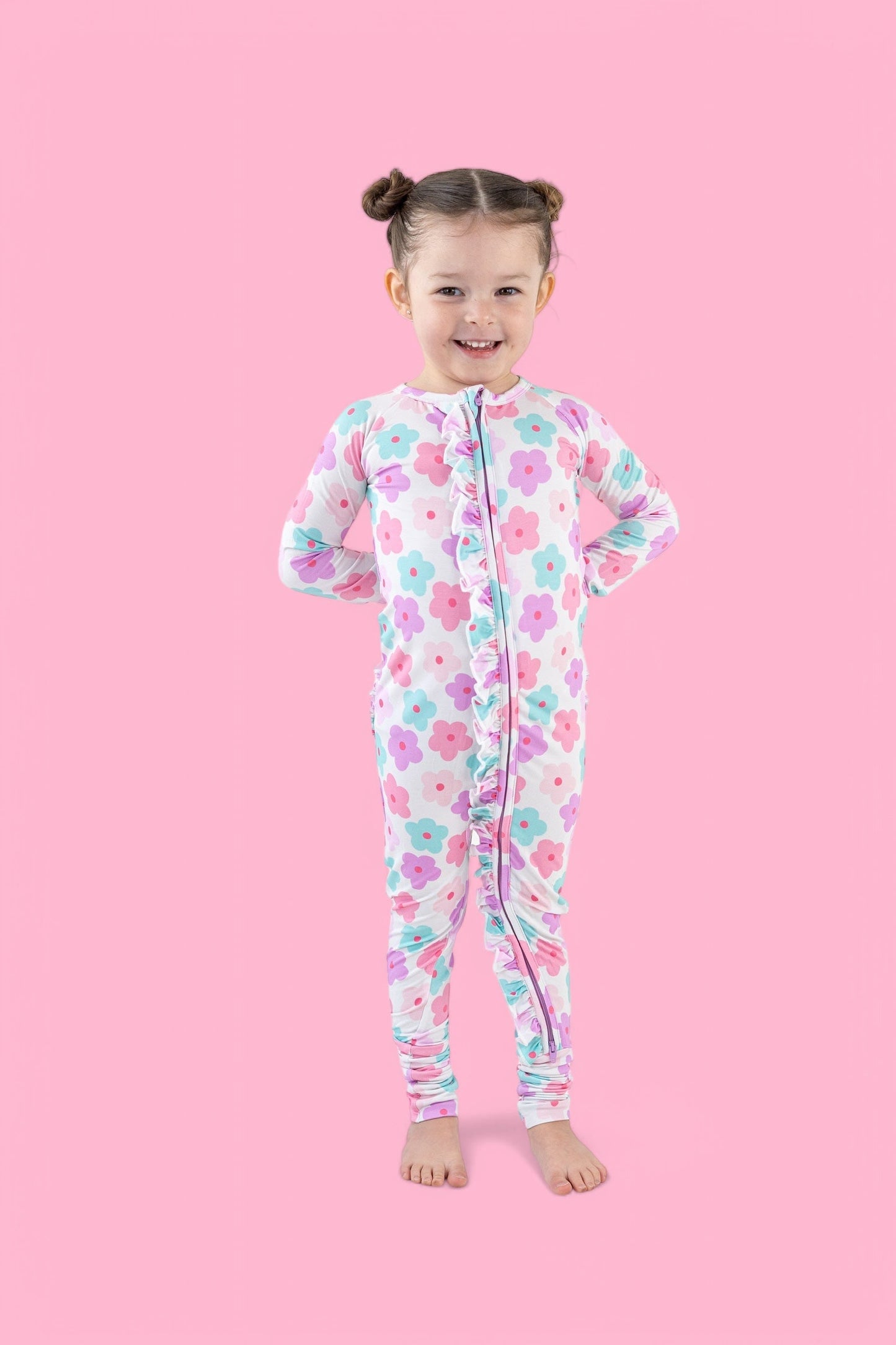 VIOLET FIELDS DREAM RUFFLE ROMPER