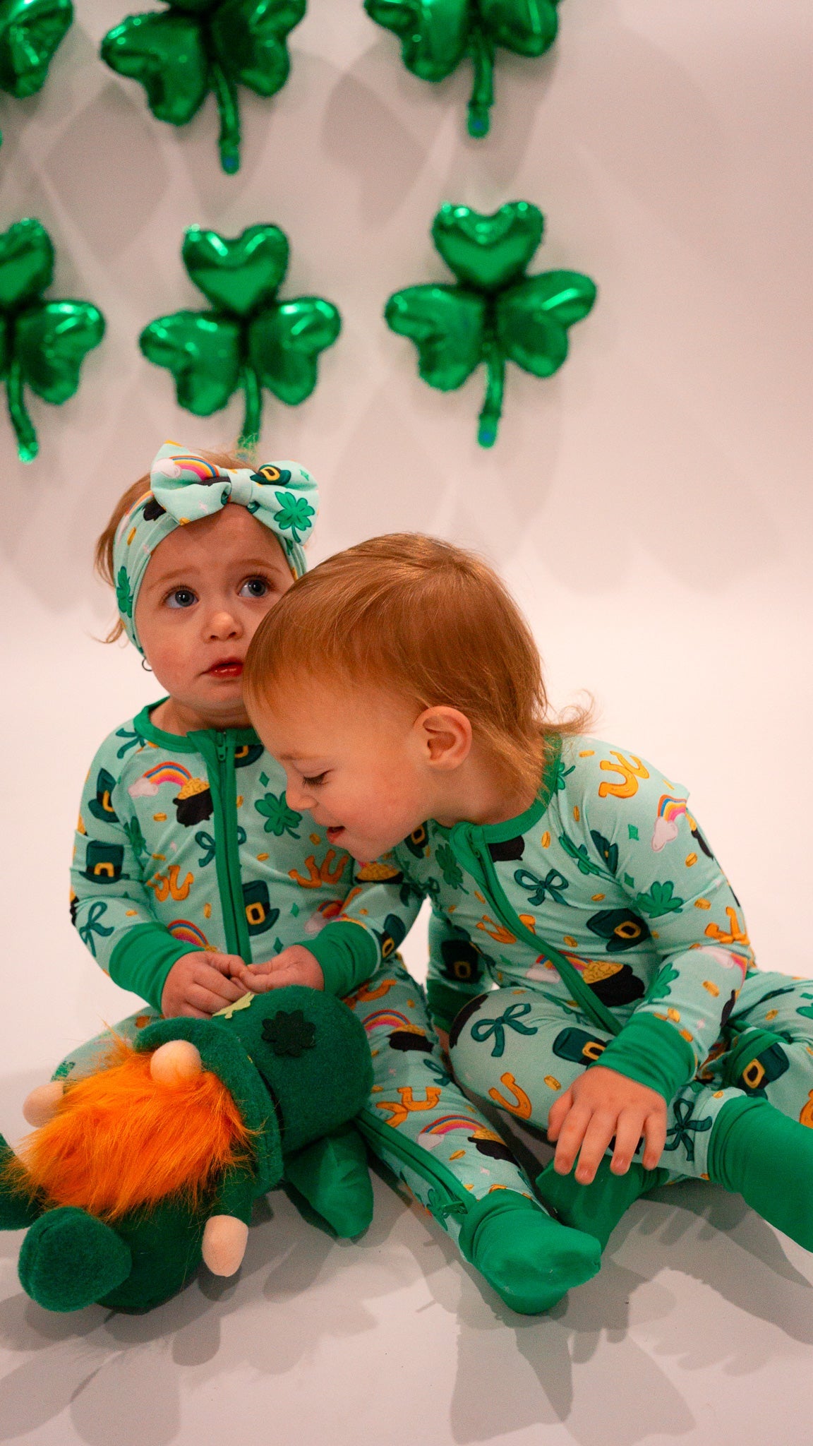 St. Patty's Day "Shamrock Snuggles" Zippy