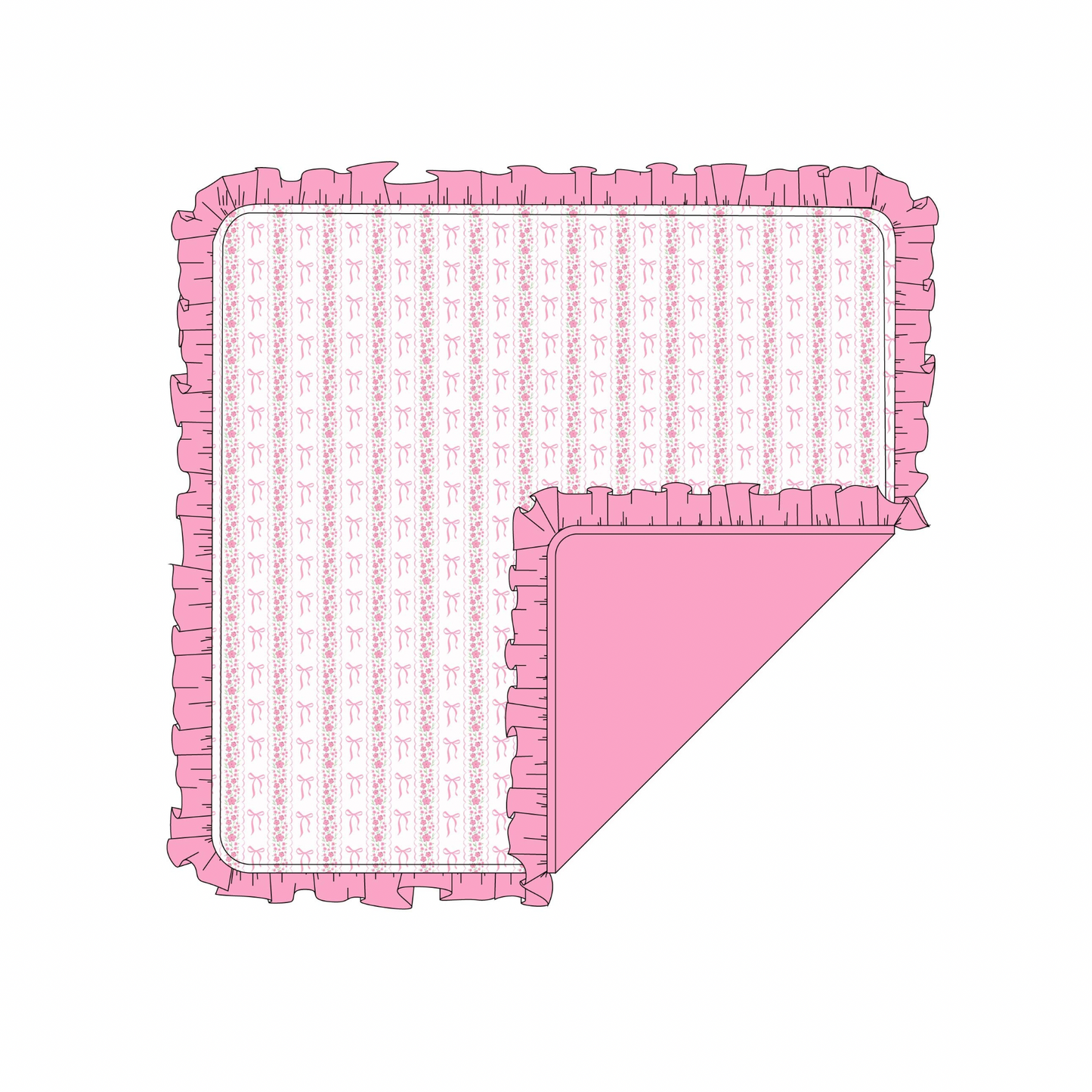 Pretty in Petals: Ruffle Blanket