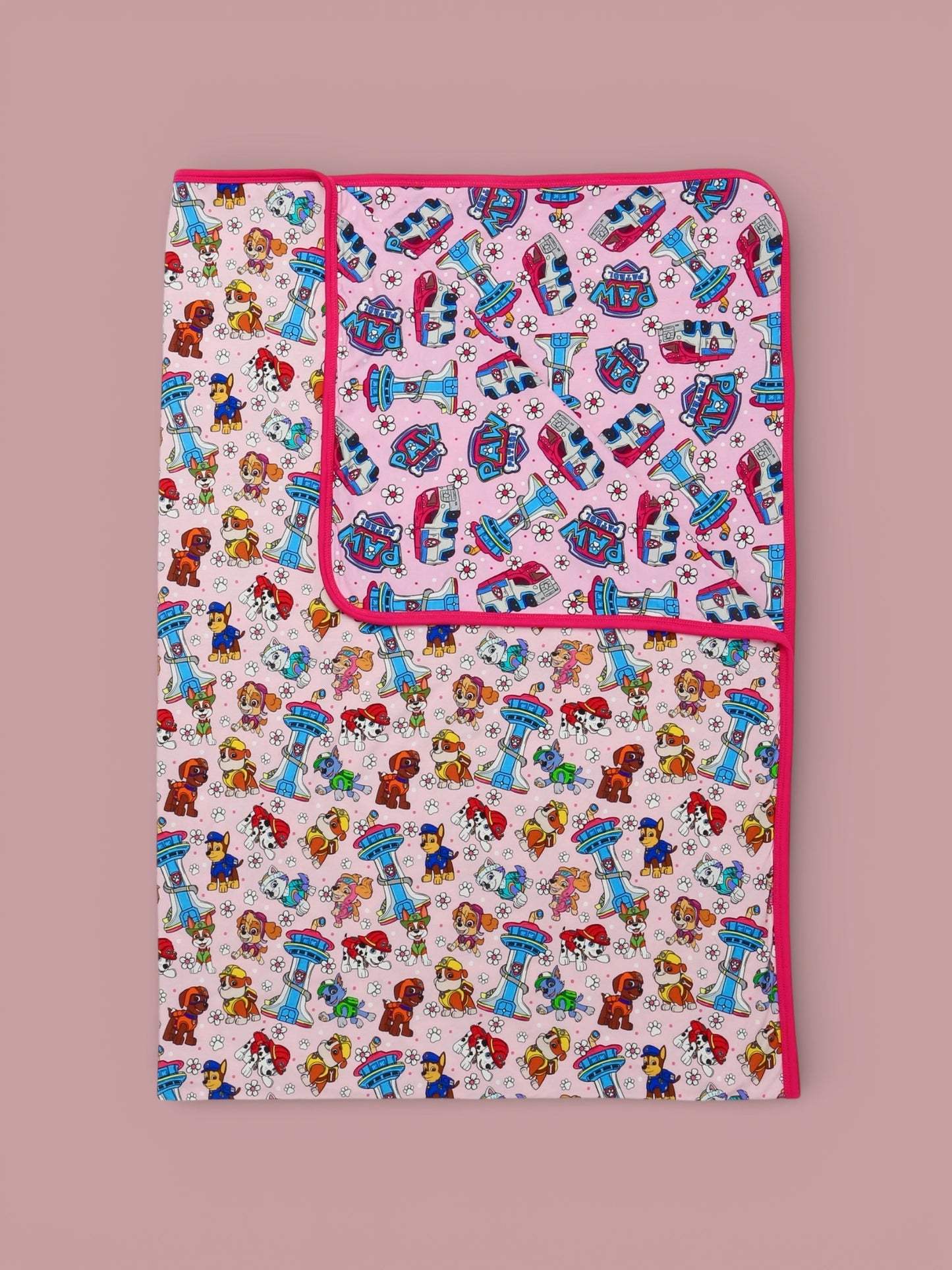 Call The Crew Pink Double Layer Blanket