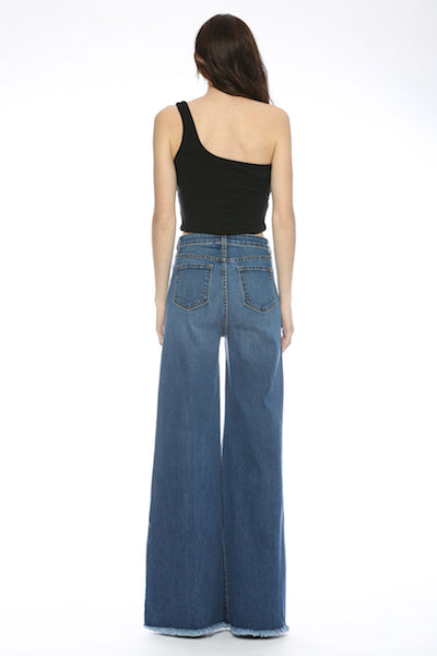 505 Wide Leg Denim Jeans in Med Wash