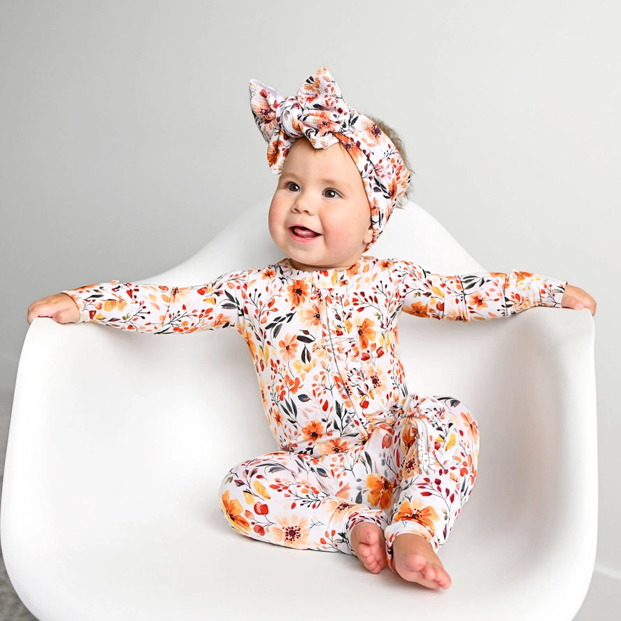 Gigi and Max: Phoebe Ruffle Bamboo Zippy Romper