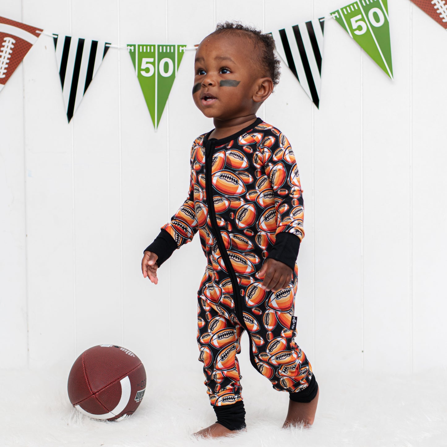 ZIP ROMPER - Football