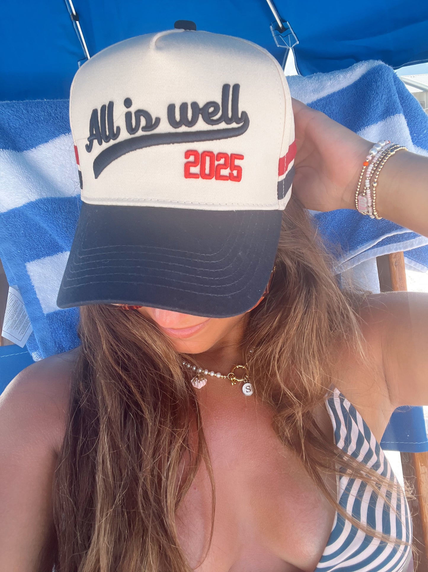 All is Well - Navy Vintage Trucker Hat