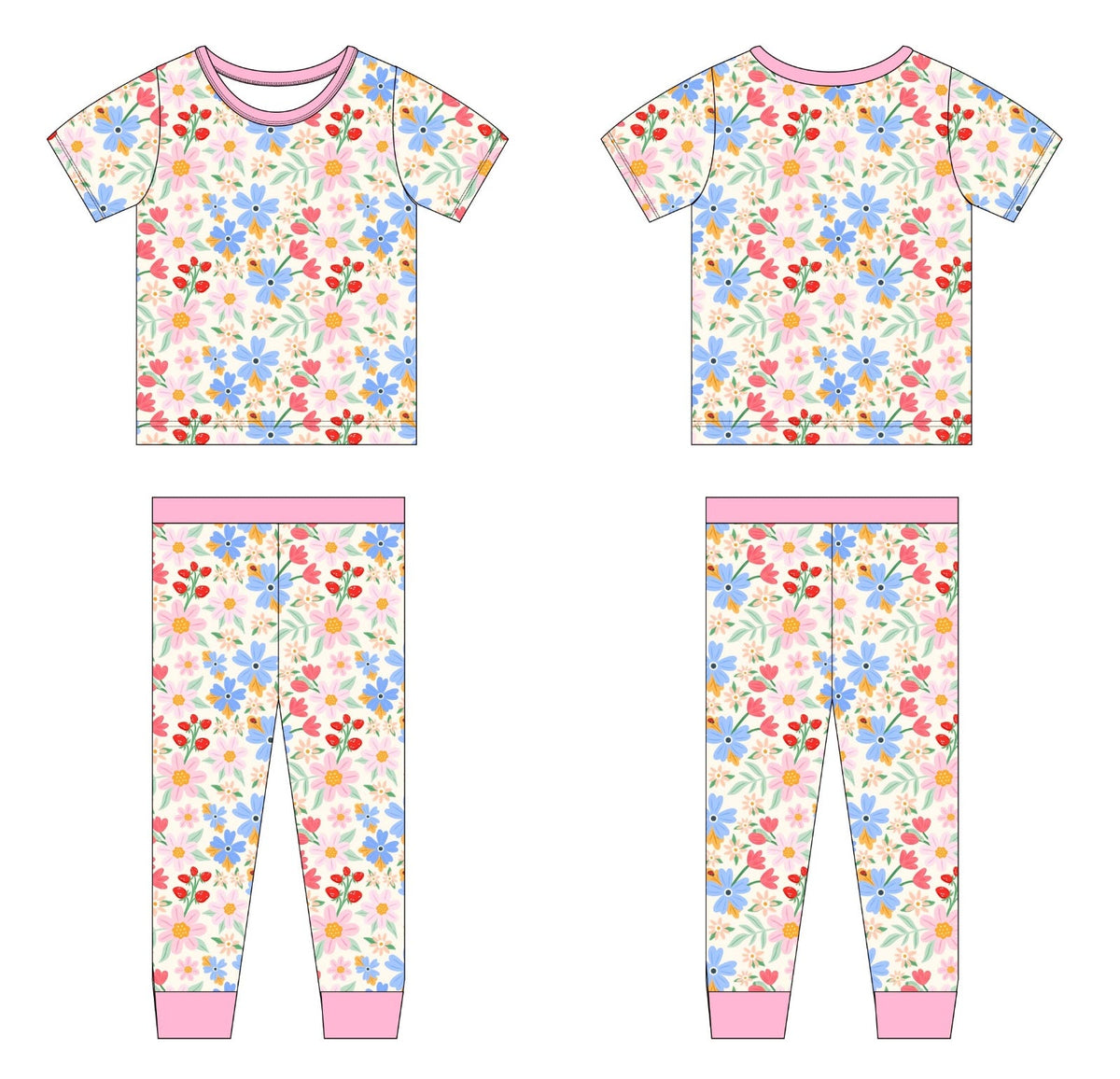 Strawberry Fields Floral Two-Piece