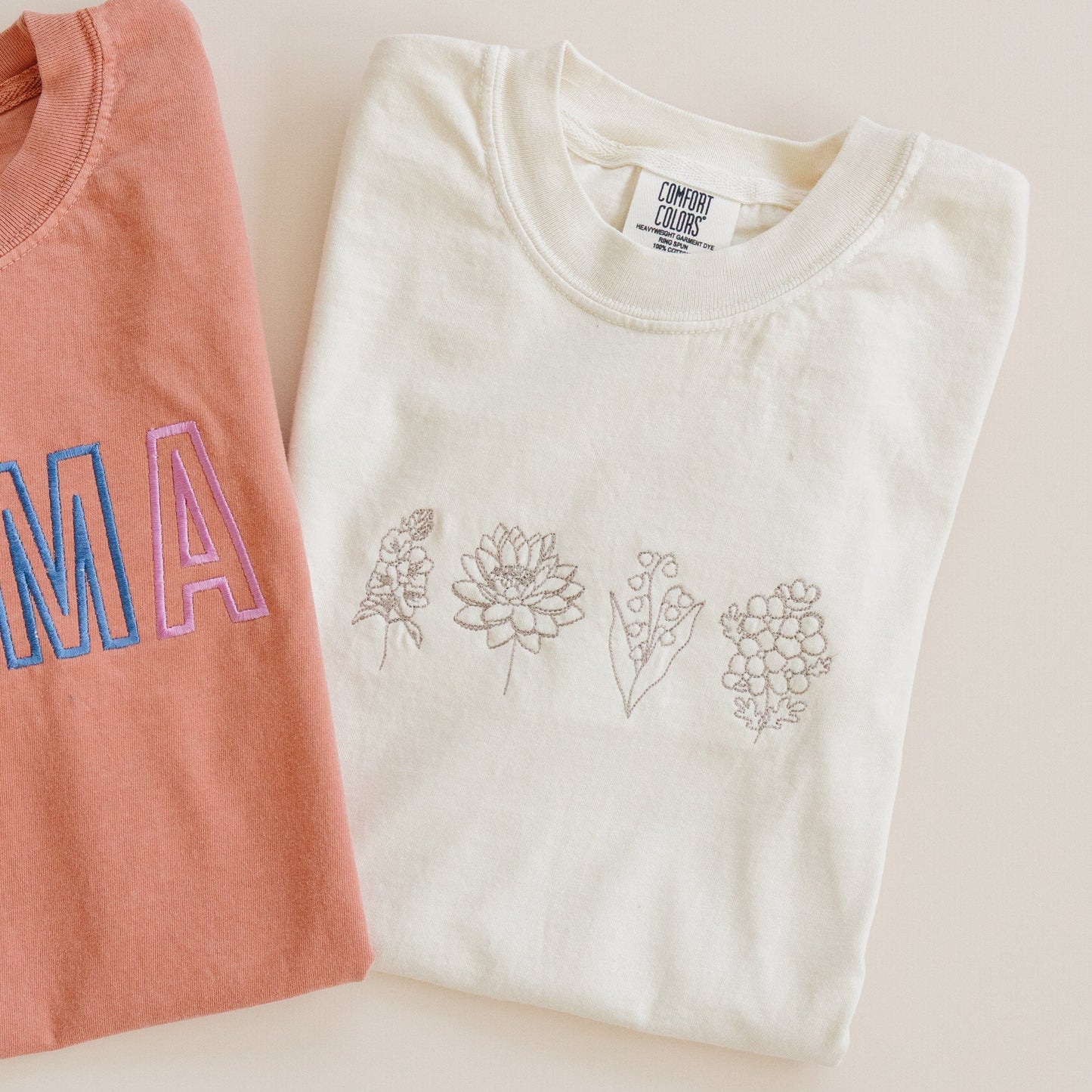 Adult Custom Embroidered Comfort Colors Tee