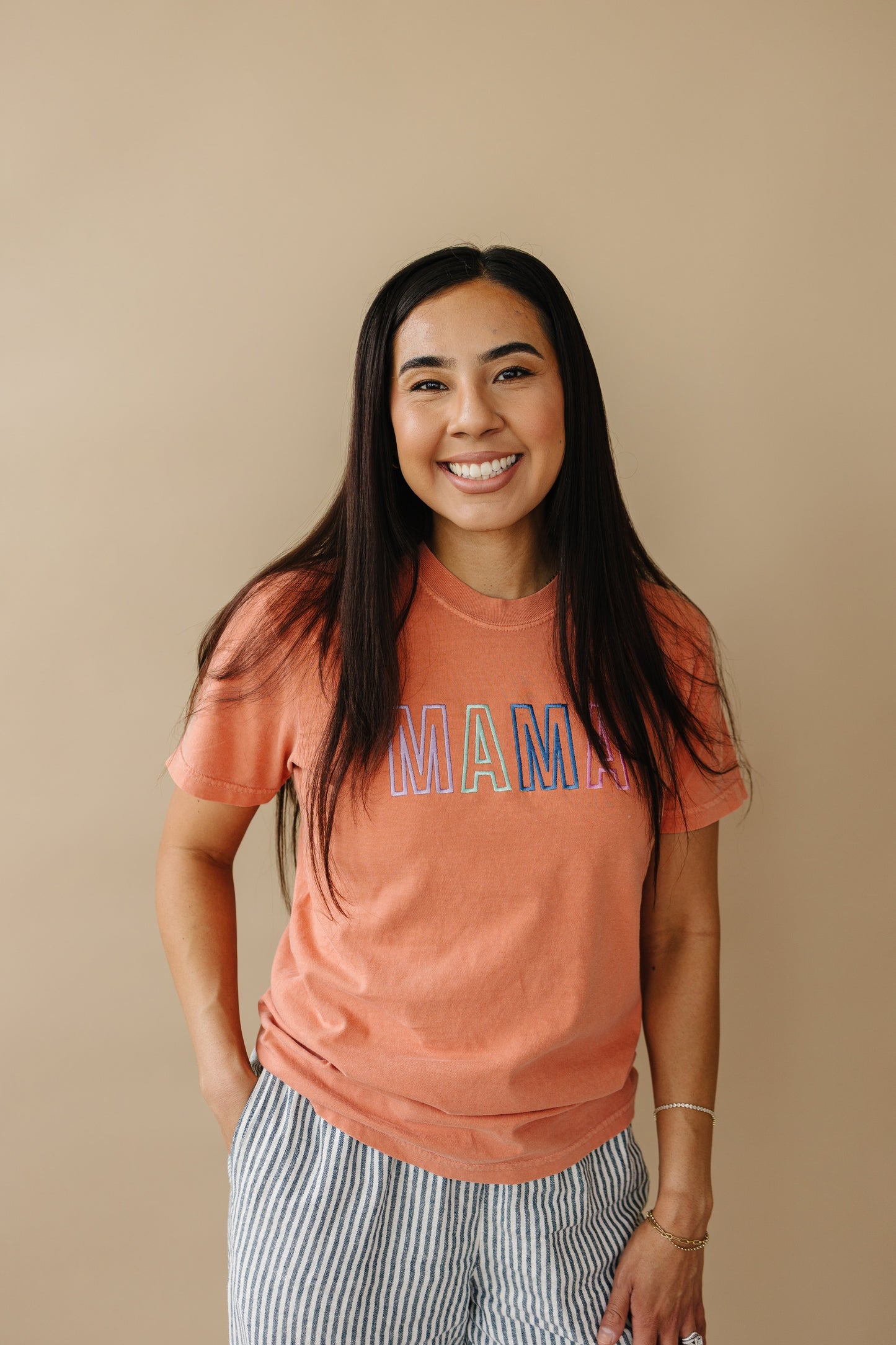 Adult Custom Embroidered Comfort Colors Tee