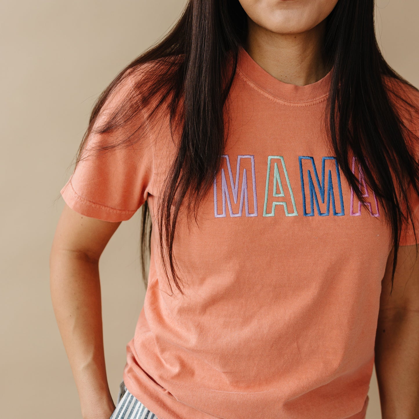 Adult Custom Embroidered Comfort Colors Tee