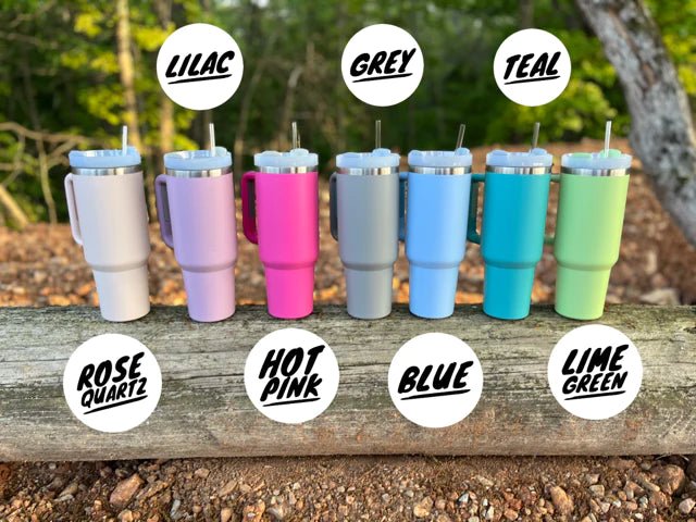 40oz stainless steel solid color cups