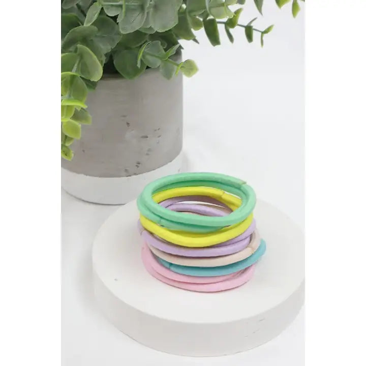 Assorted Color Elastic Hair Tie Set