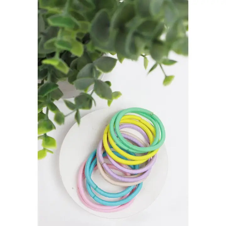 Assorted Color Elastic Hair Tie Set