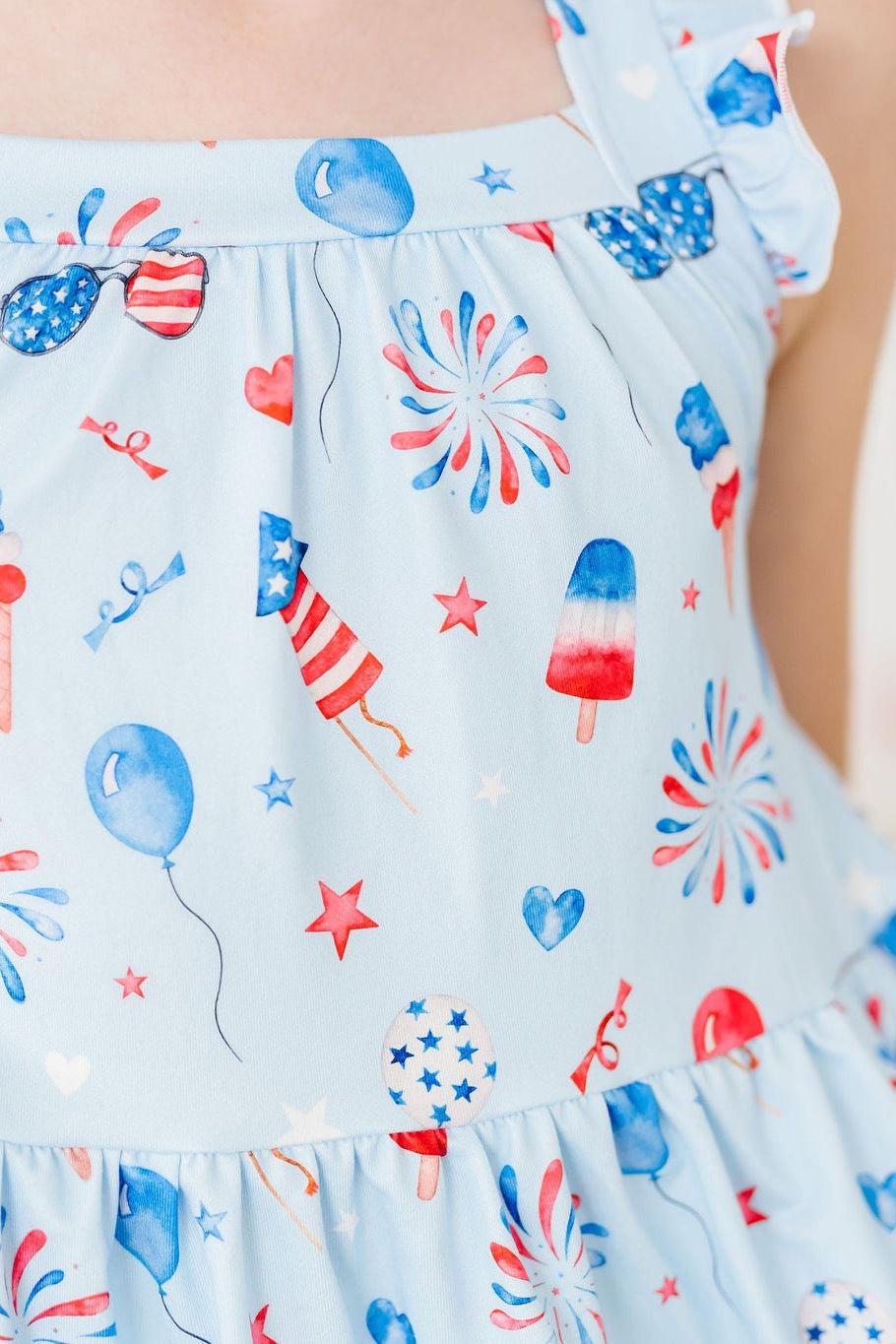 Mila & Rose: "Baby You're a Firework" Ruffle Cross Back Dress