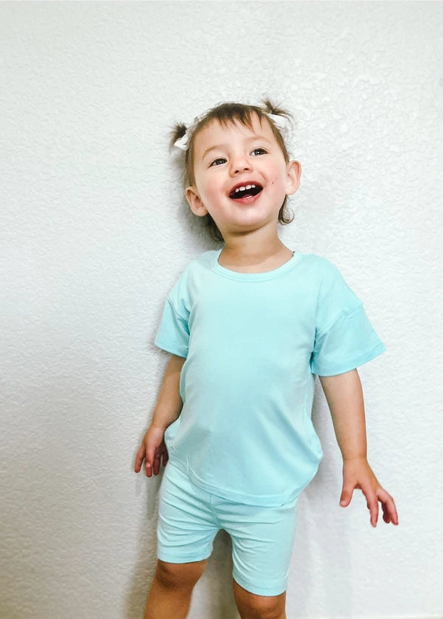 Leo's Krew: Bali Blue Bamboo Short Set