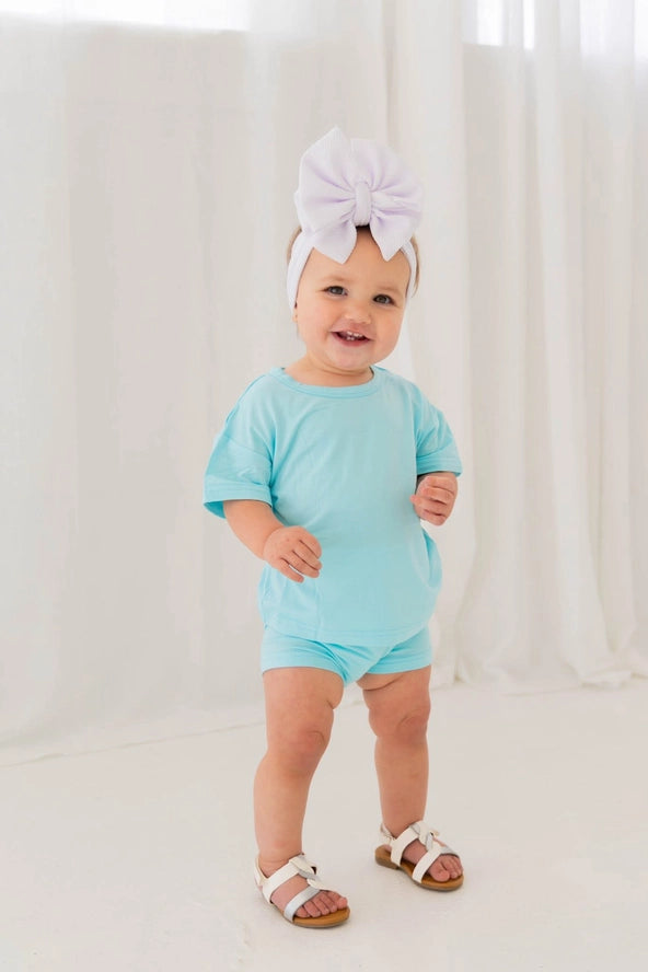 Leo's Krew: Bali Blue Bamboo Short Set