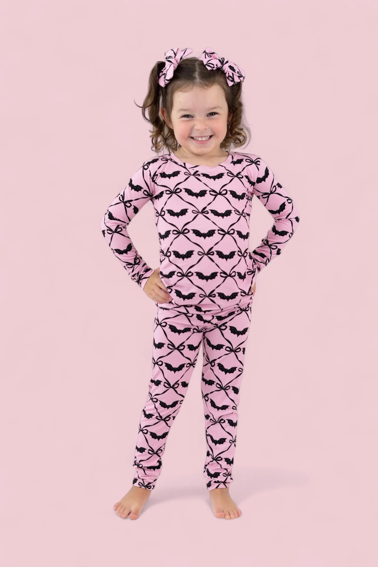 Dream Big: Batty Bows Bamboo Two Piece Set