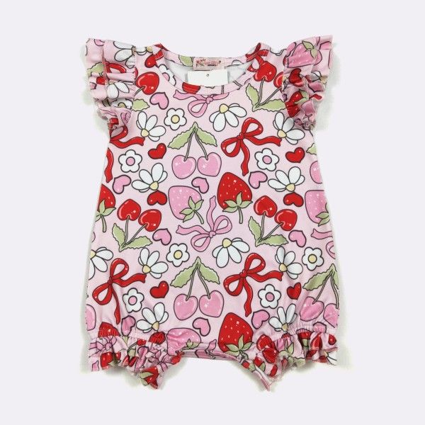 Berry Blissful Ruffle Romper