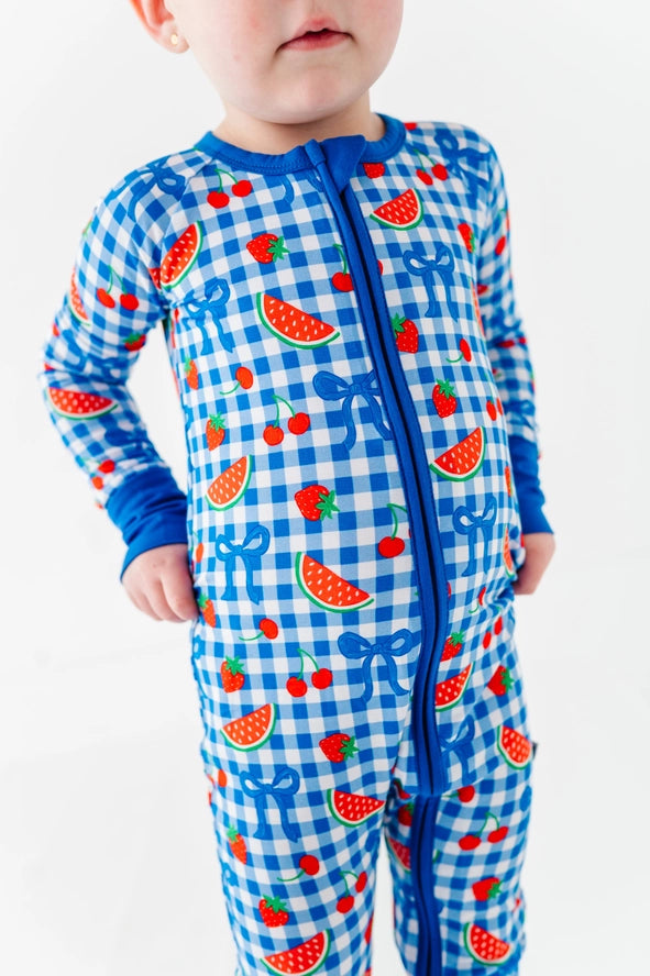 Kiki + Lulu: Berry Cool Bamboo Zippy Romper