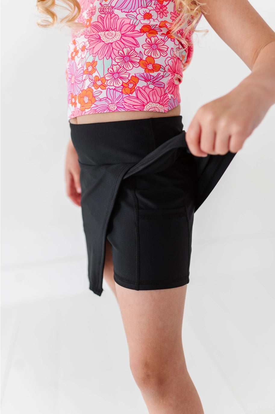 Made By Molly: Black Side Split Active Skort