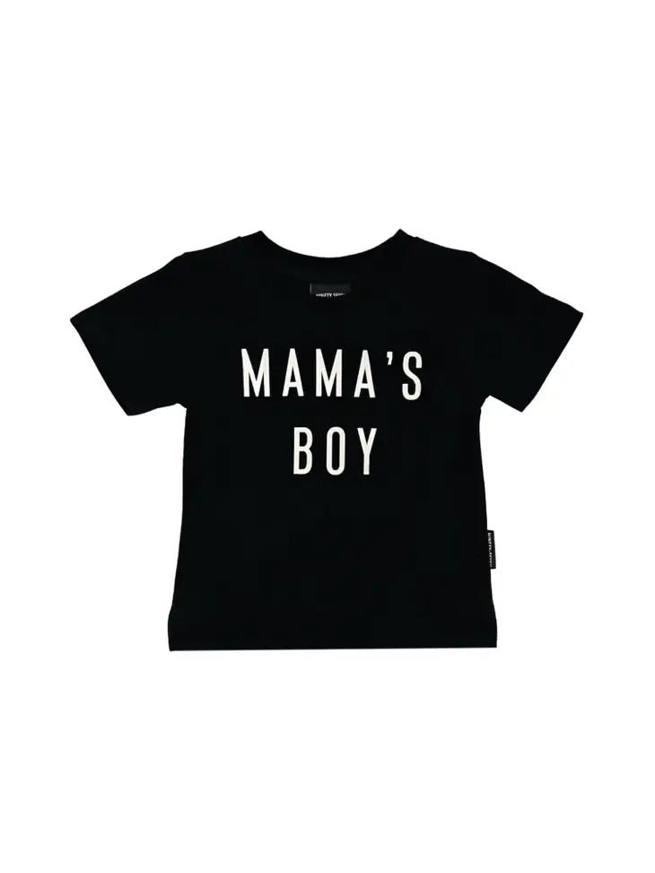 97 Design Co: Mama's Boy tee- BLACK