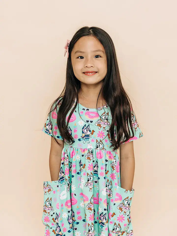 Blue Heeler Sisters Bamboo Twirl Dress