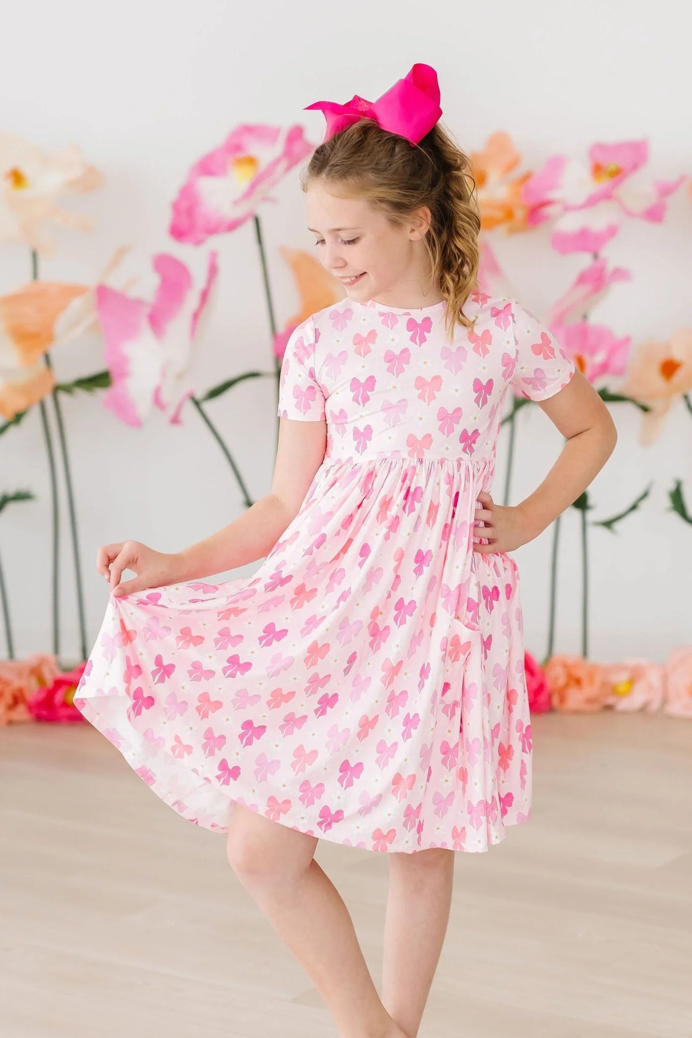 Mila & Rose: Bow Beauty Pocket Twirl Dress