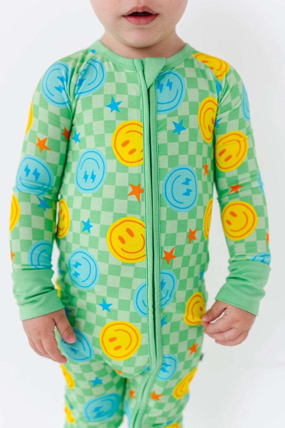Kiki + Lulu: Electric Smiles Bamboo Zippy Romper