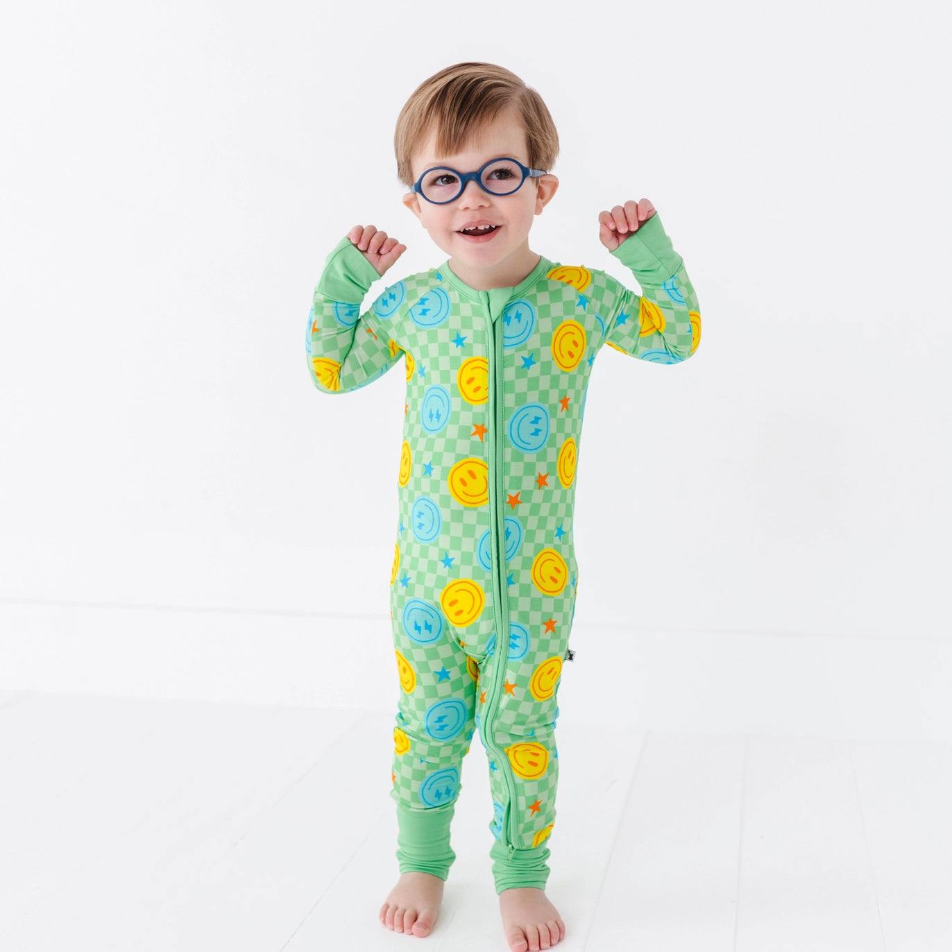 Kiki + Lulu: Electric Smiles Bamboo Zippy Romper