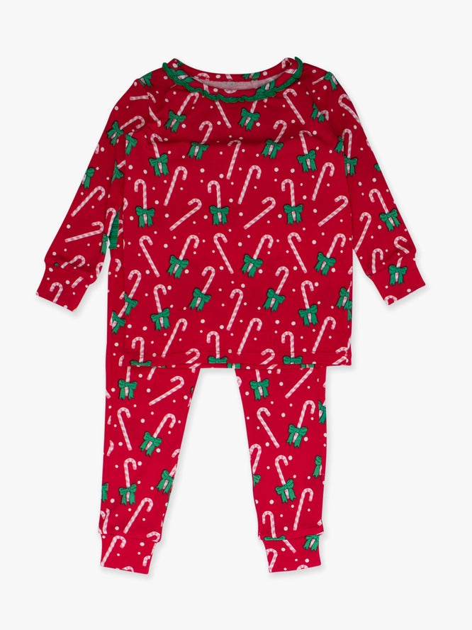 RuffleButts+RuggedButts: Candy Cane Cutie Bamboo Two Piece Set