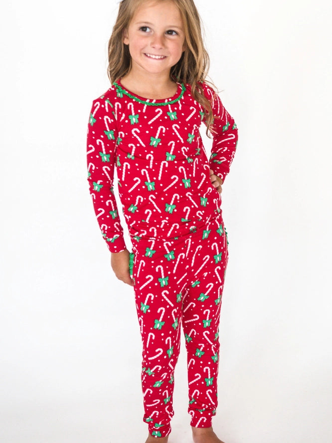 RuffleButts+RuggedButts: Candy Cane Cutie Bamboo Two Piece Set