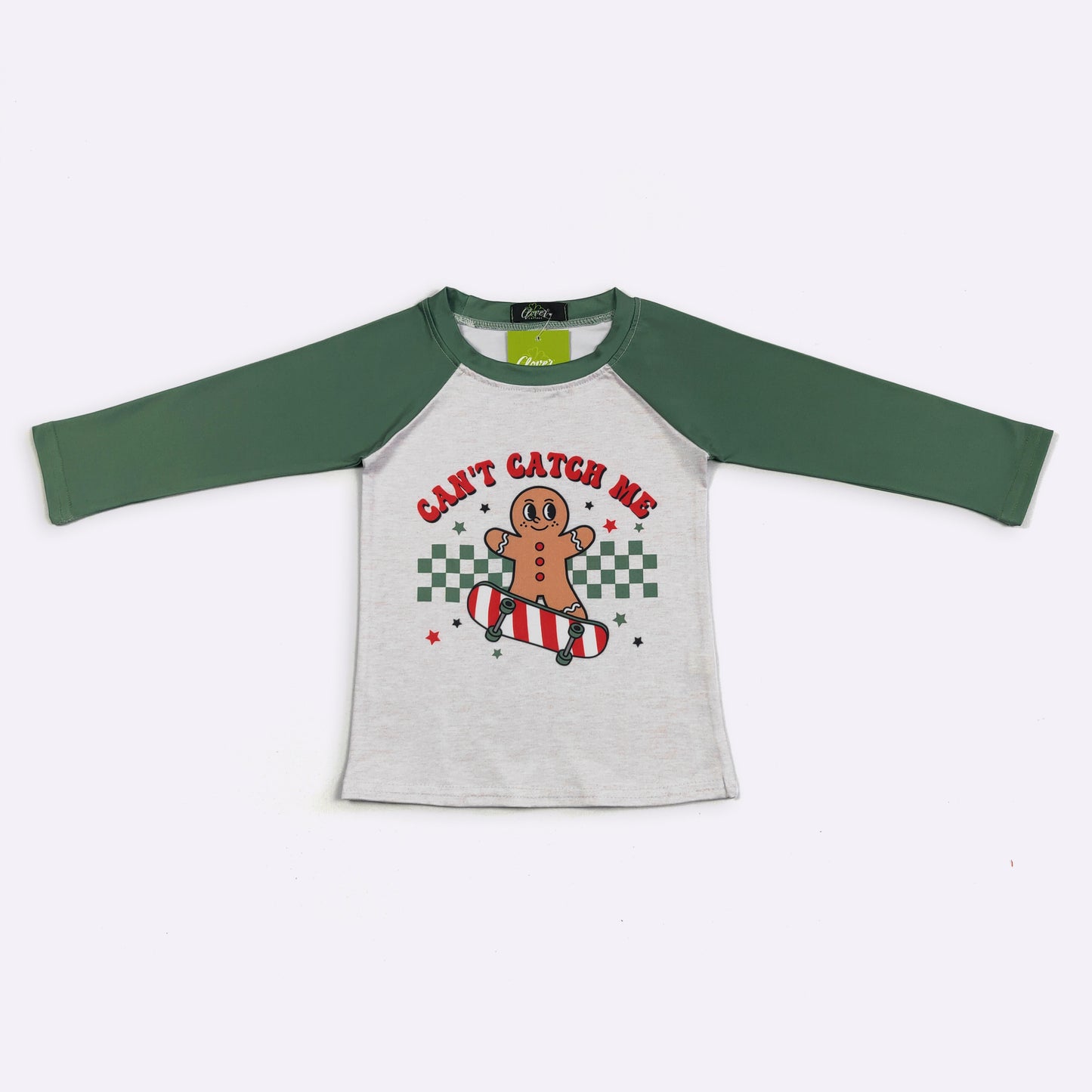 Can't Catch Me Gingerbread Raglan Top