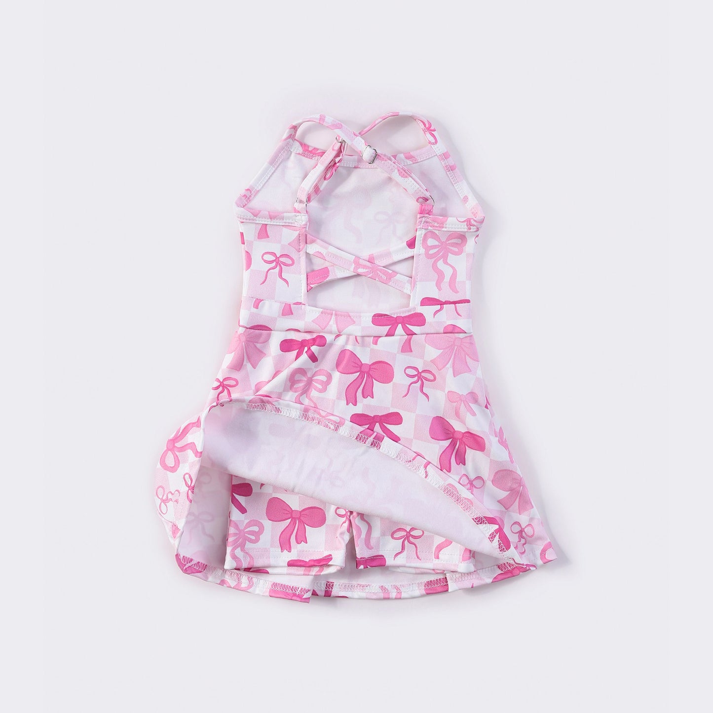 Checkered Coquette Athletic Girls Dress