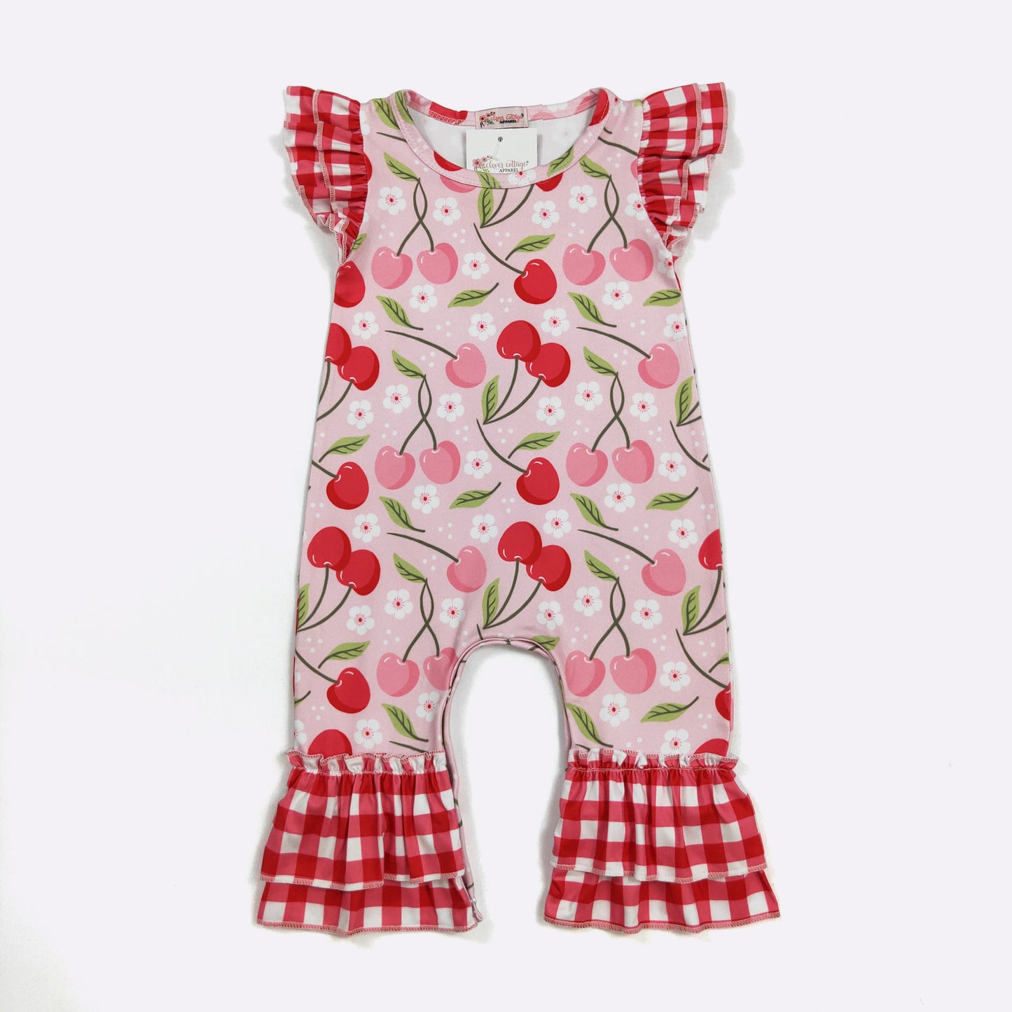 Cherry Blossom Baby Ruffle Romper