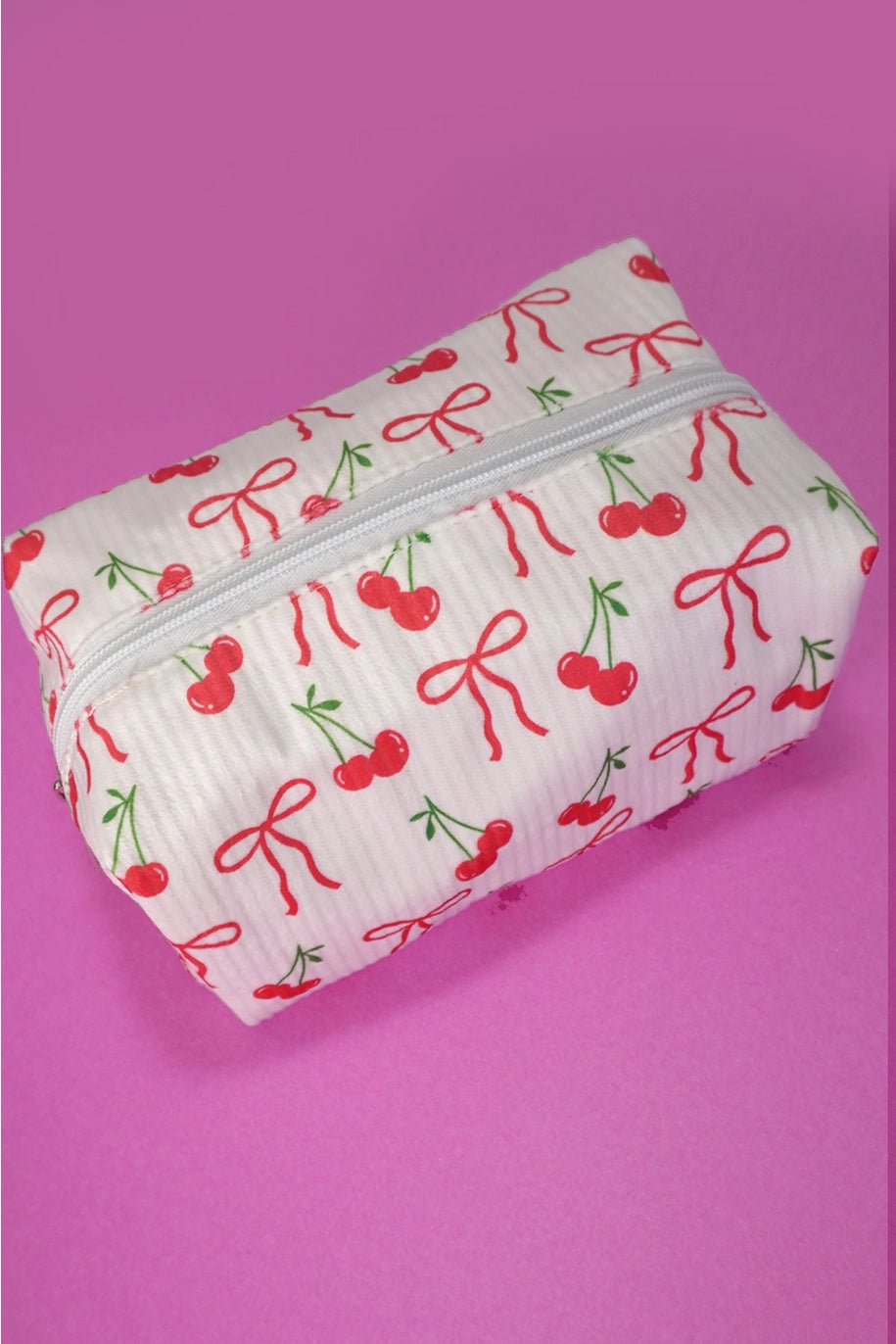 Bow Makeup Cosmetic Bag- (3 PRINTS)