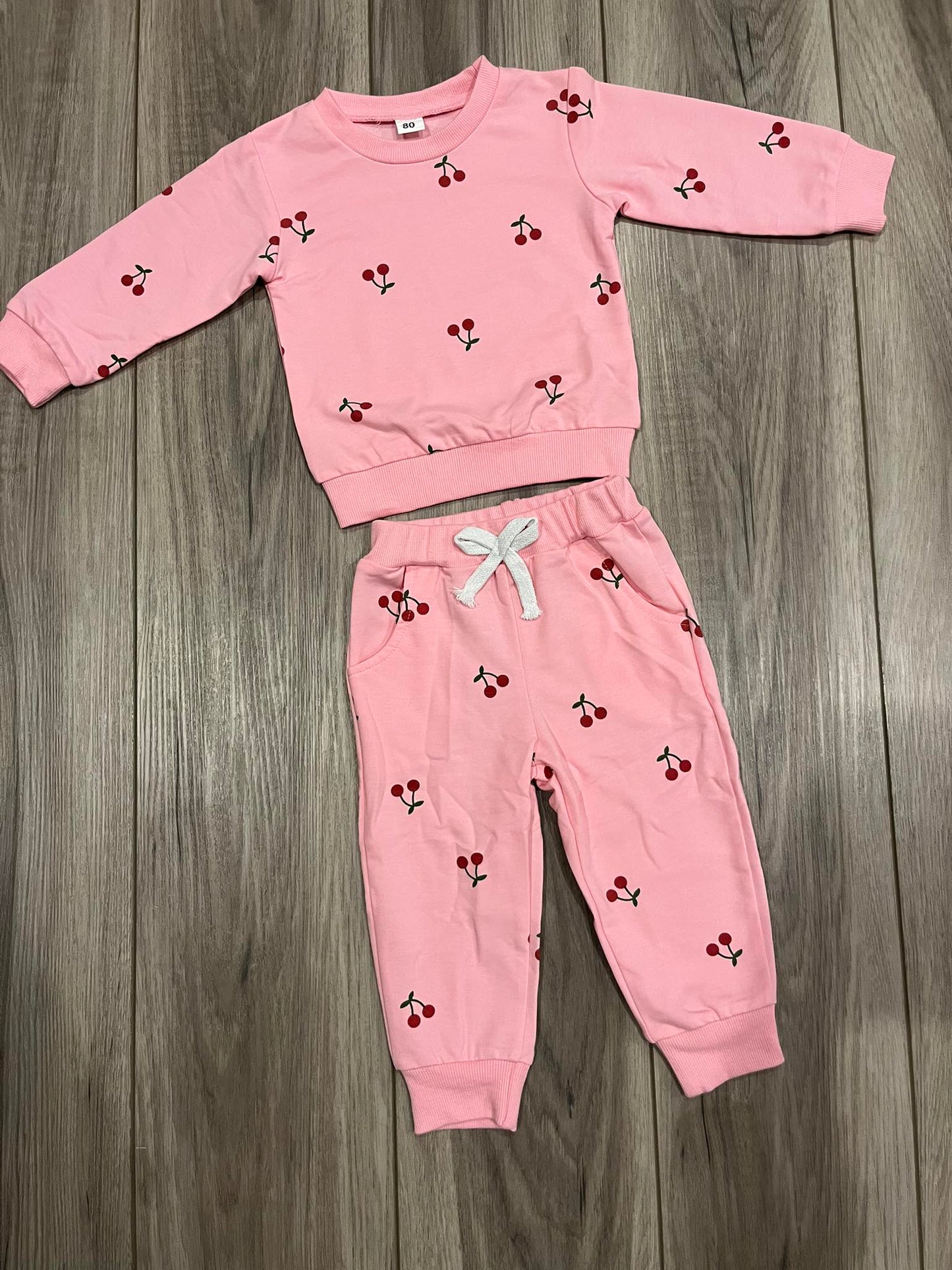 Cherry Print Jogger Set