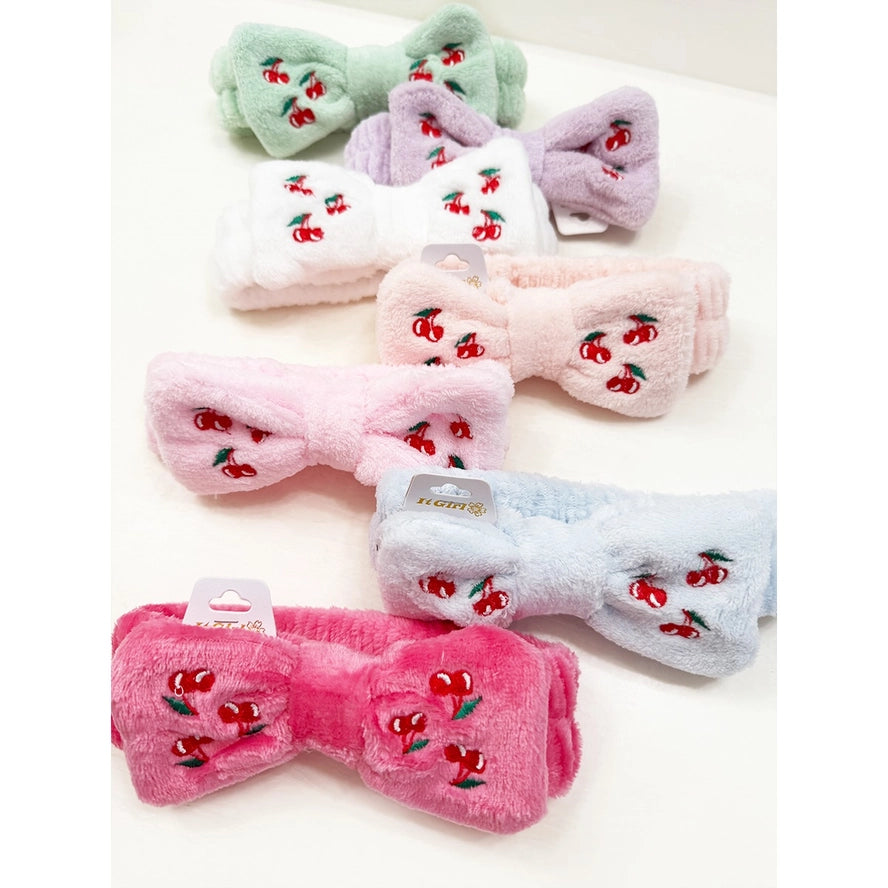 Cherry Embroidery Everyday Facial Spa Headband