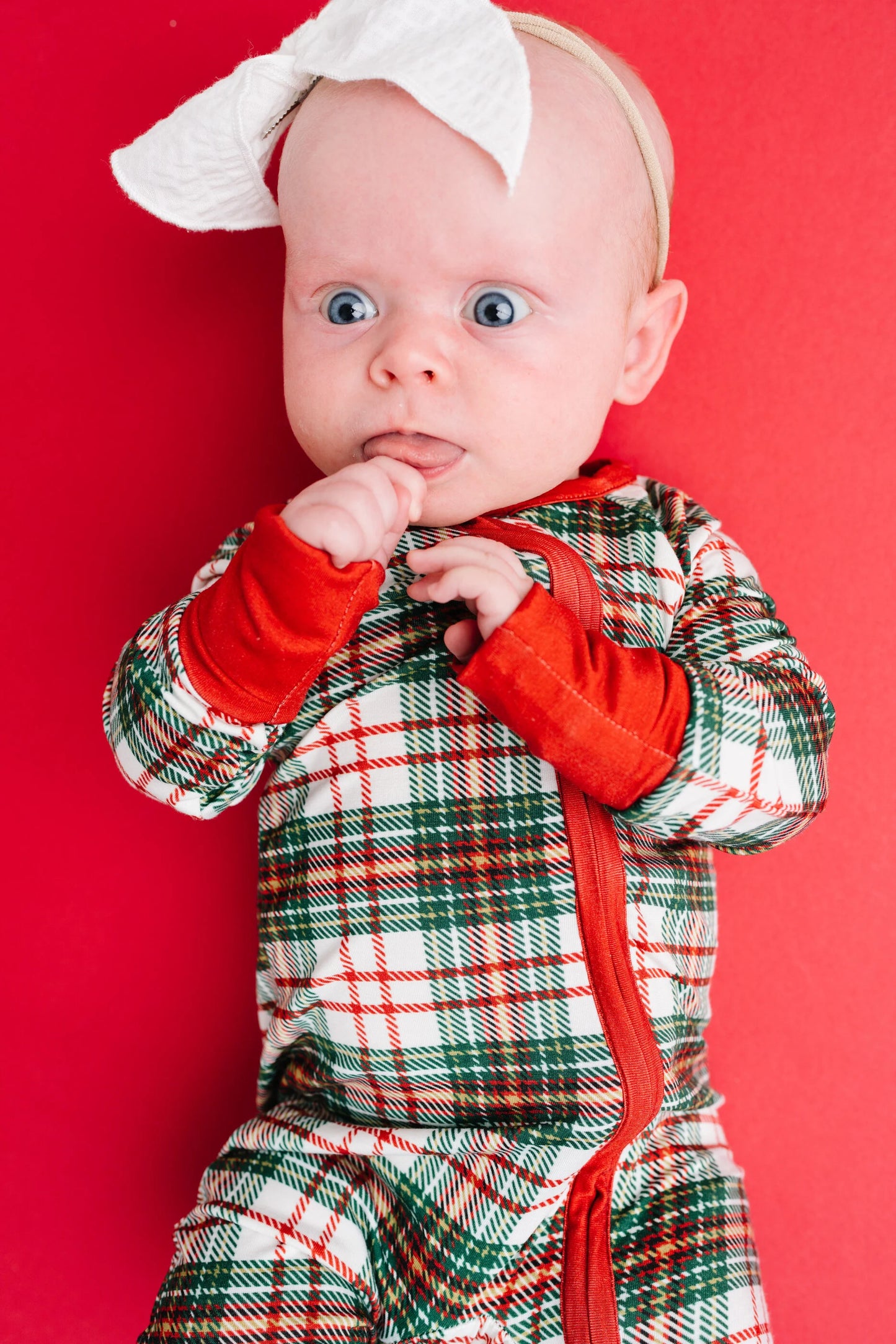 Little One Shop: Christmas Plaid Bamboo Zippy Romper
