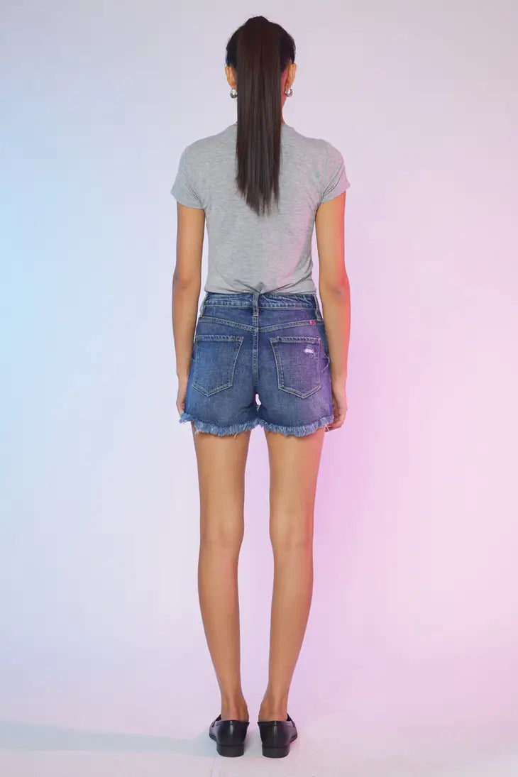Dark Wash Kancan High waisted Shorts
