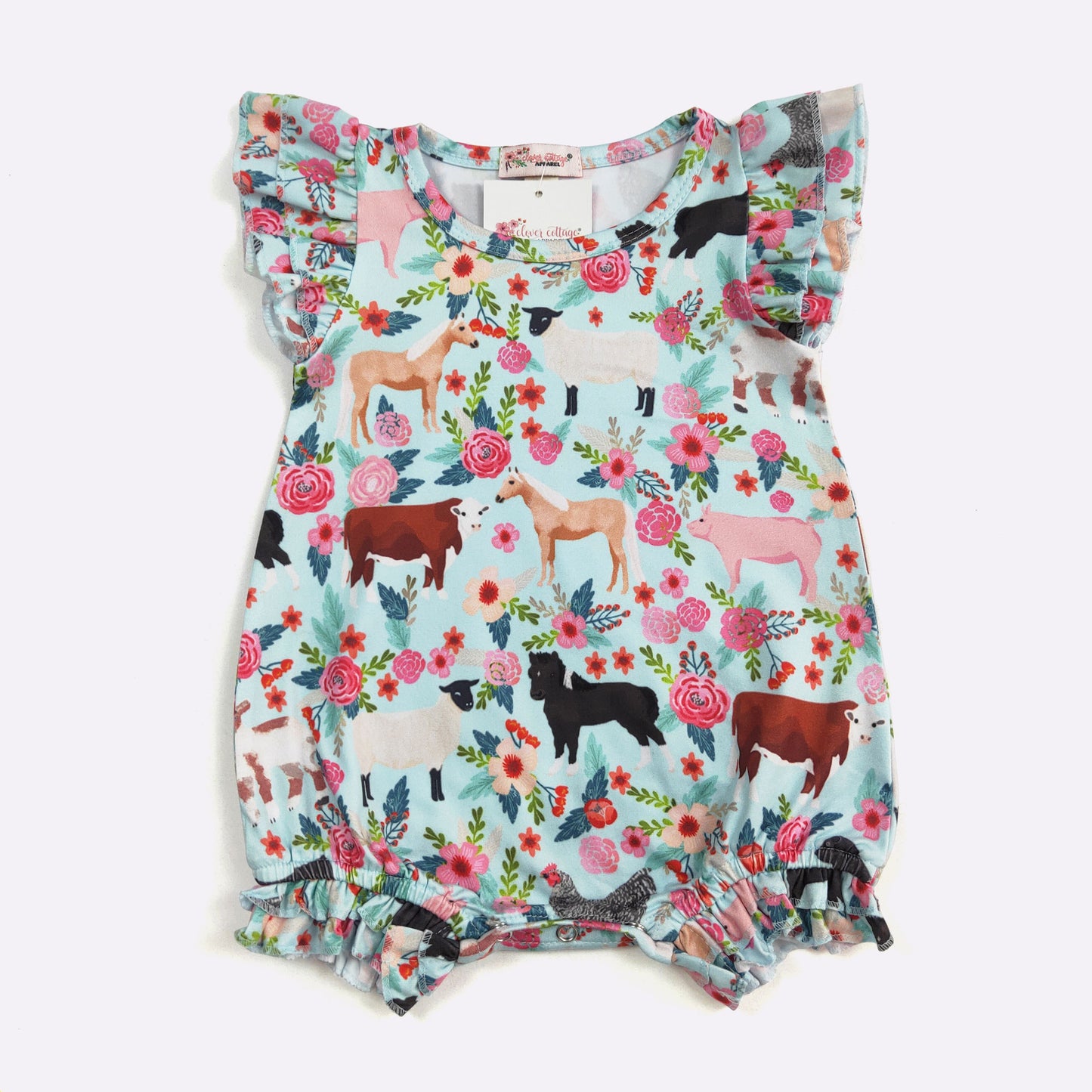 Farm Floral Baby Romper