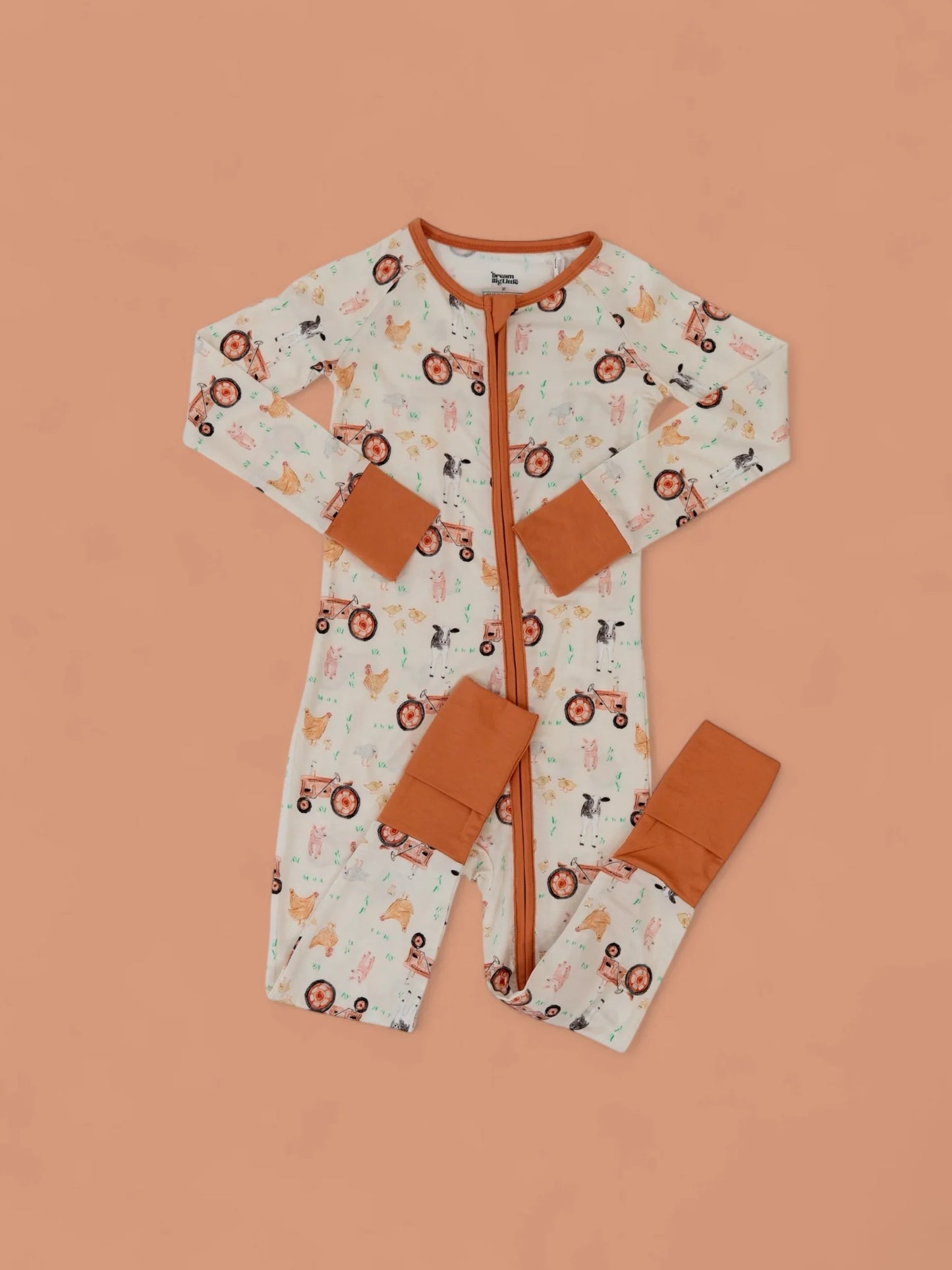 Dream Big: Farmyard Friends Bamboo Zippy Romper