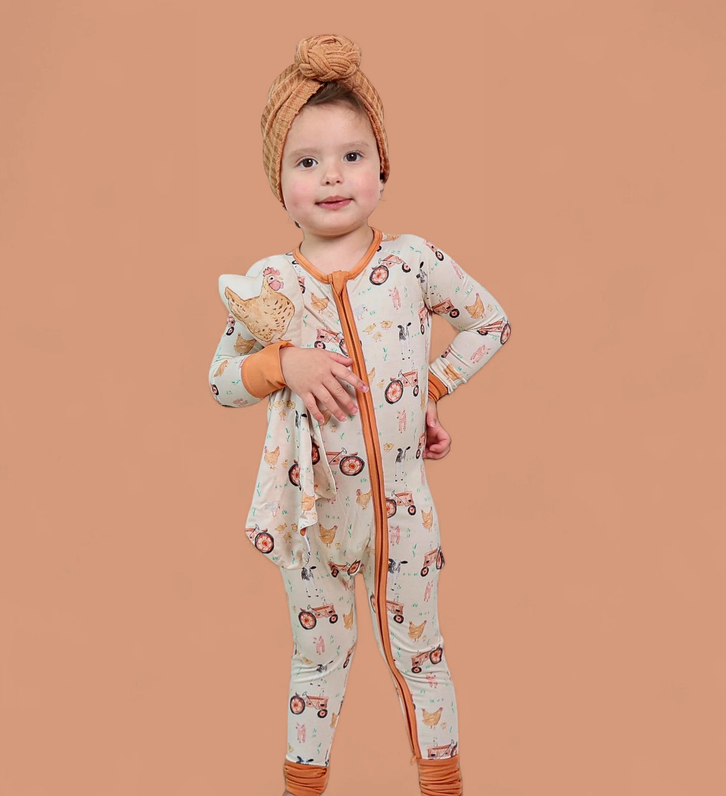 Dream Big: Farmyard Friends Bamboo Zippy Romper