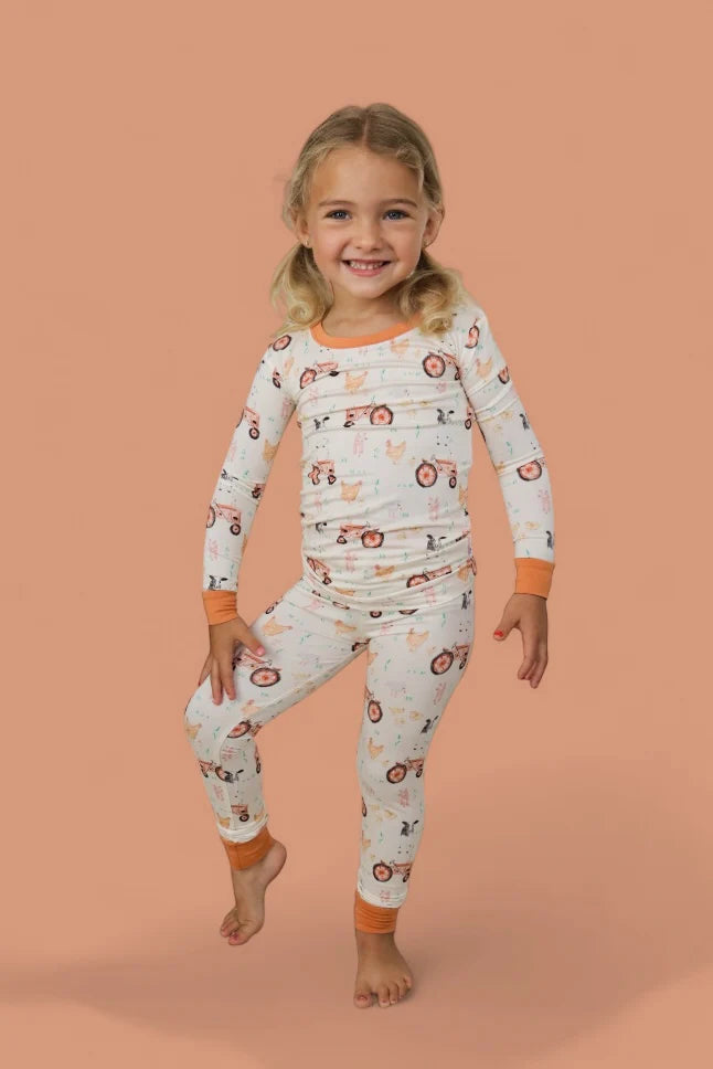 Dream Big: Farmyard Friends Bamboo Two Piece Long Set